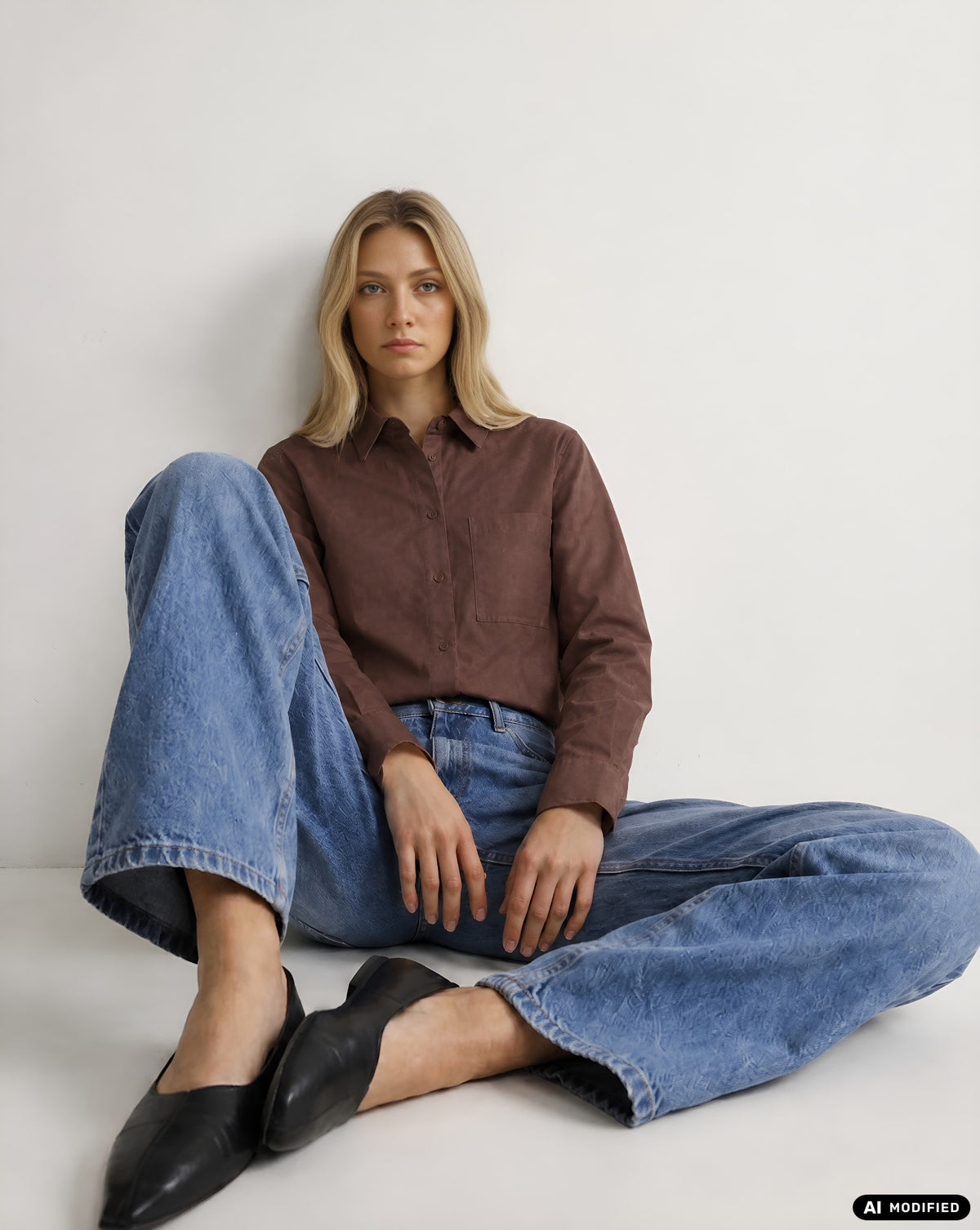 Bluse mit Brusttasche