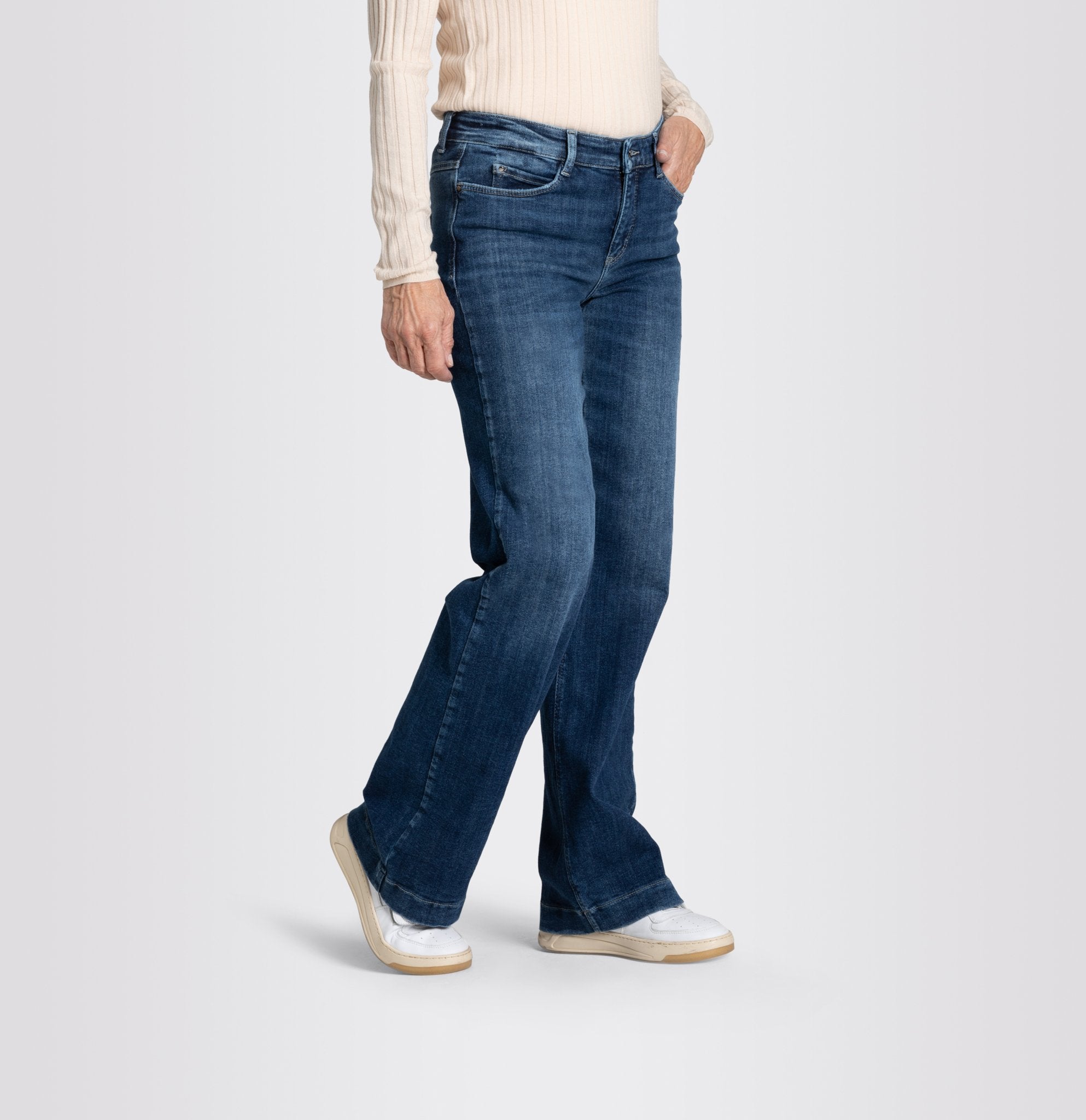 MAC Wide Leg Cobalt Authentic Wash