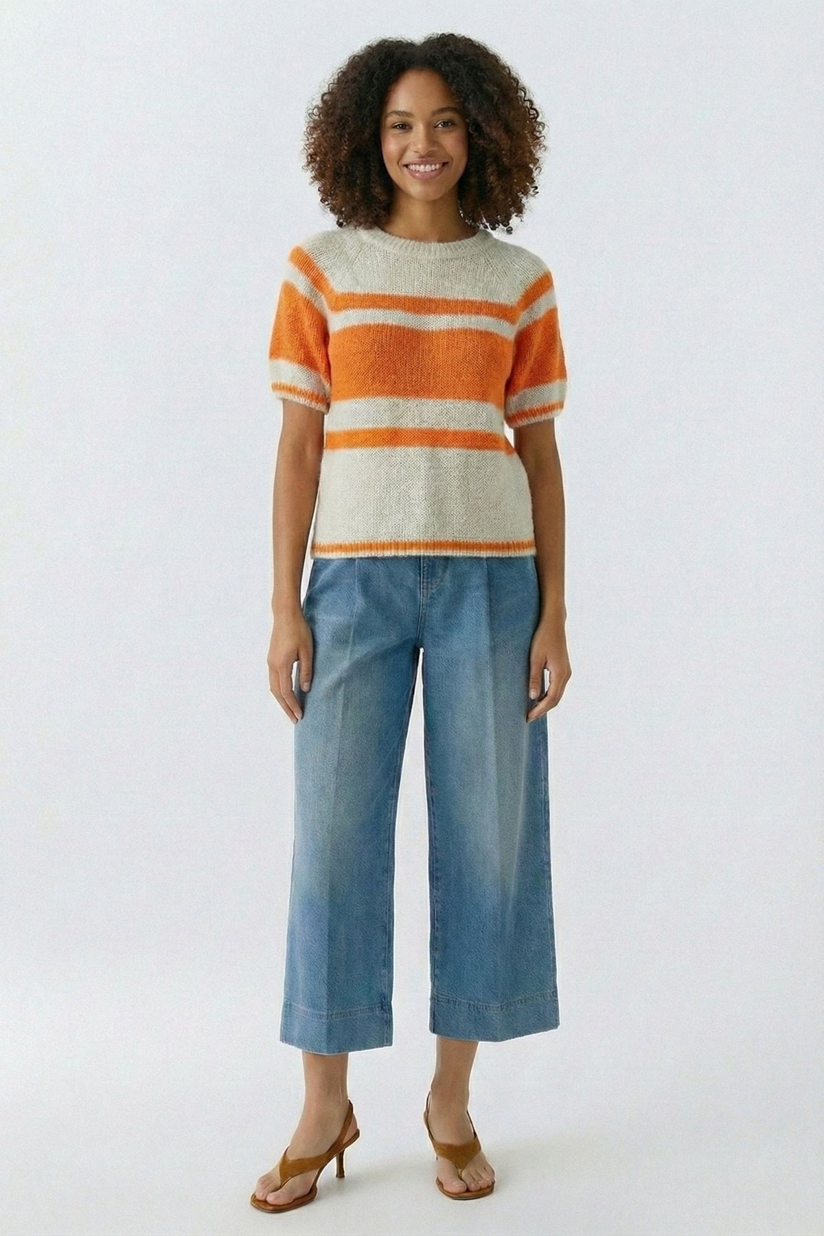 Oui Strickpullover Dk Orange Pin