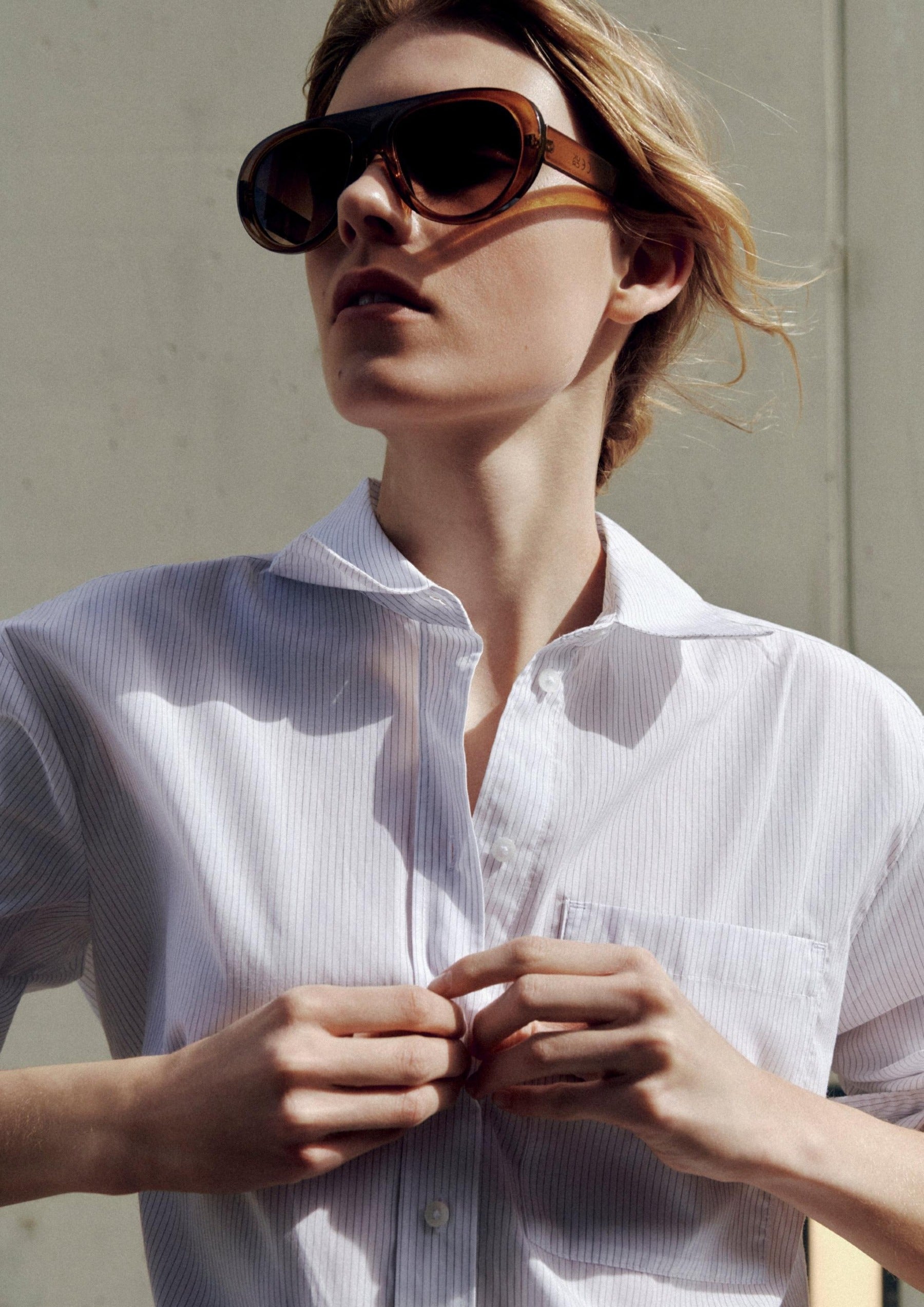 Bluse mit Nadelstreifen