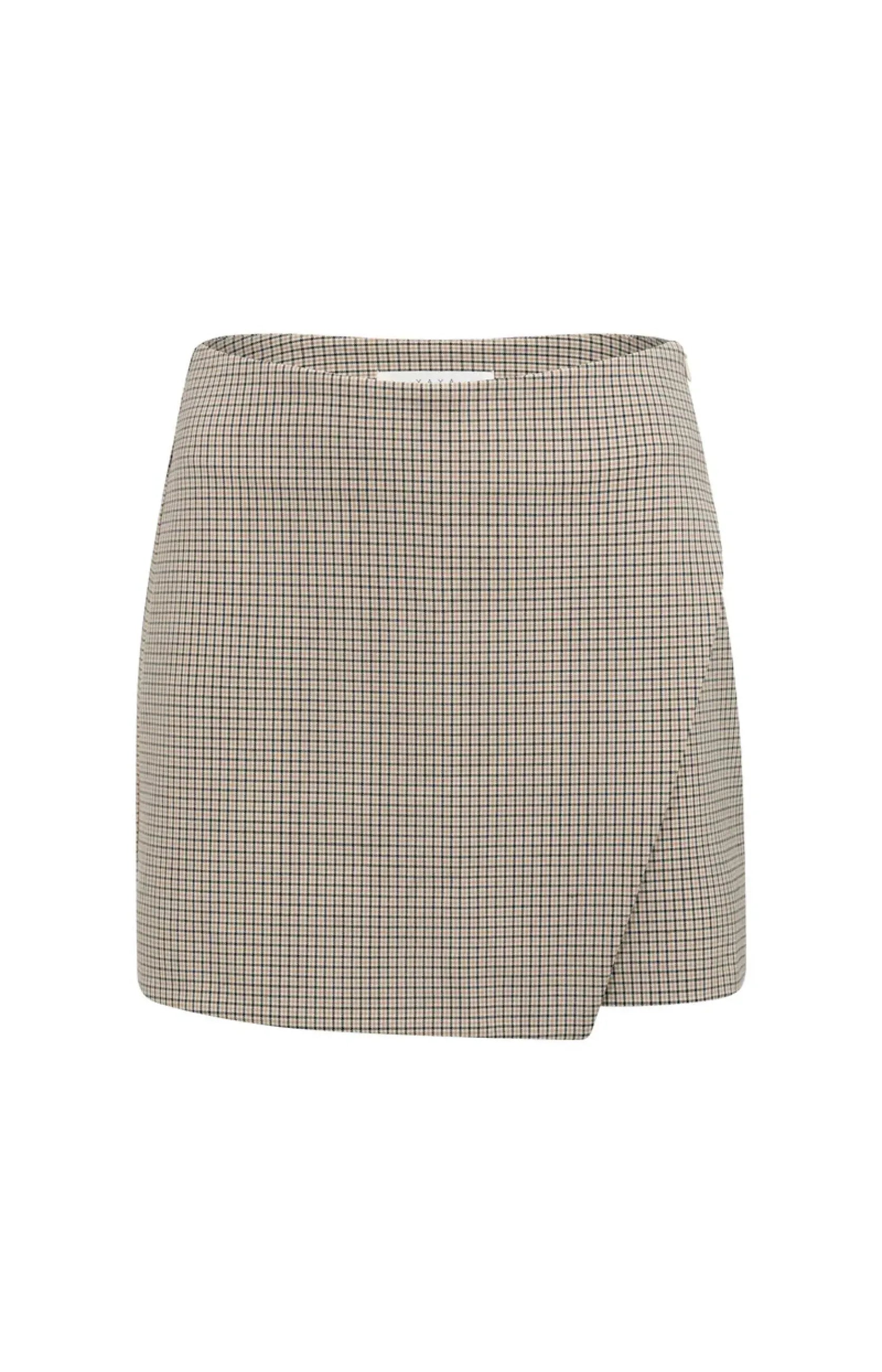 Karierter Skort in Wickeloptik