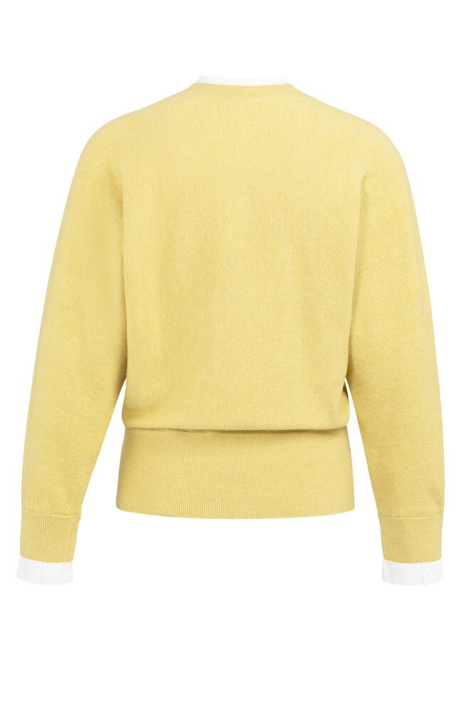 Yaya knitted sweater Dried Moss Green Melange