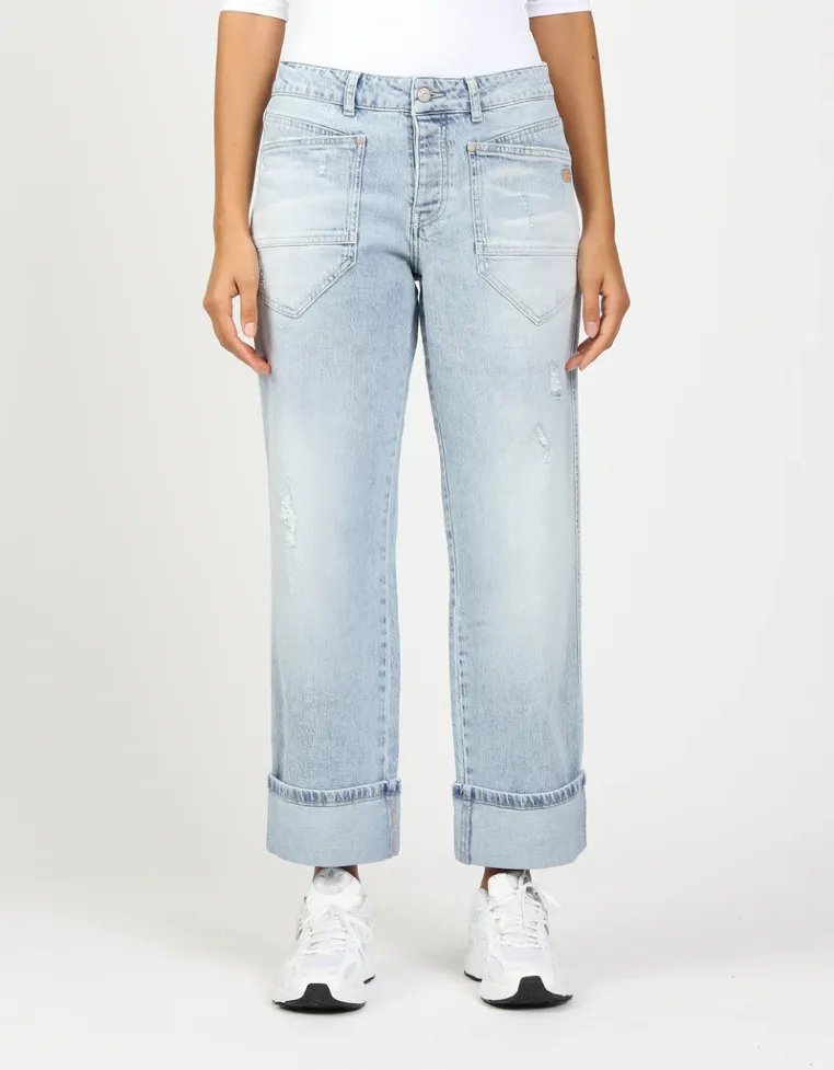 Gang Wide Leg Destroyed Lightblue
