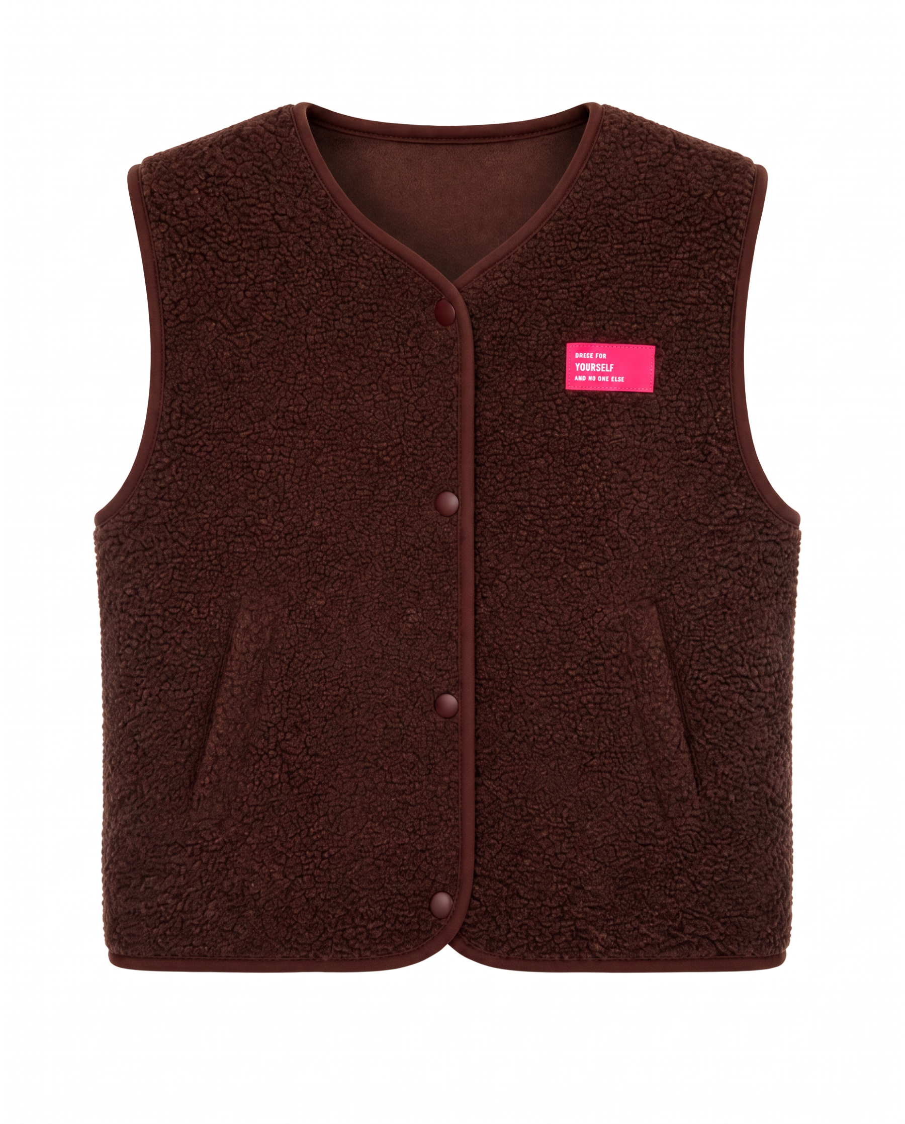 Teddyweste mit Logo-Patch