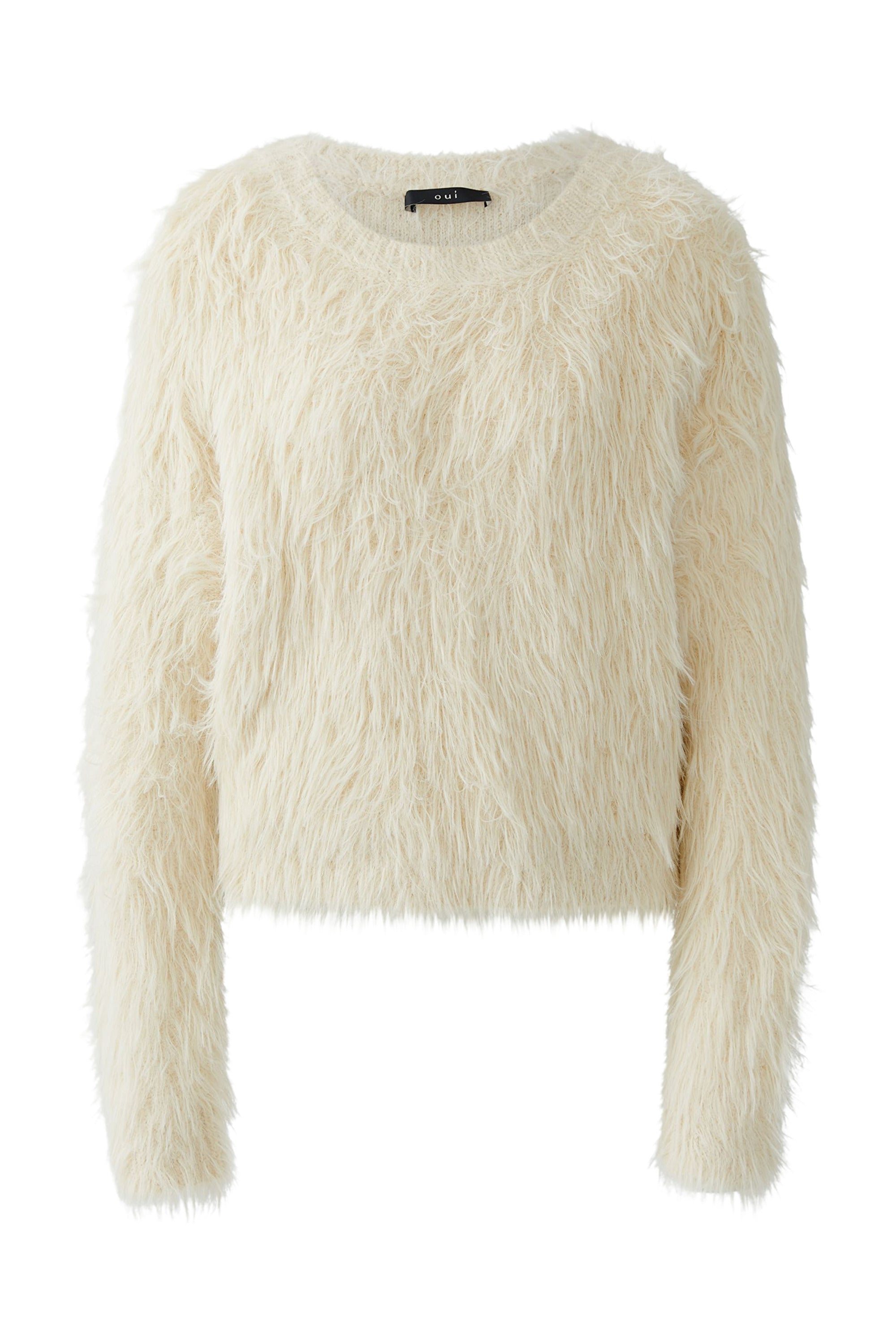 Oui Strickpullover Whitecap Gray