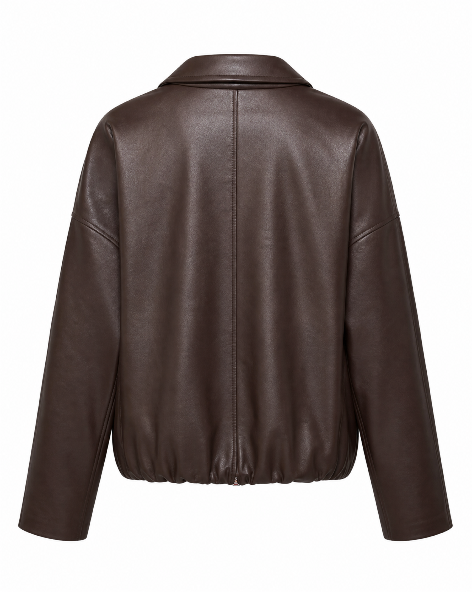 Kunstlederjacke mit Kentkragen
