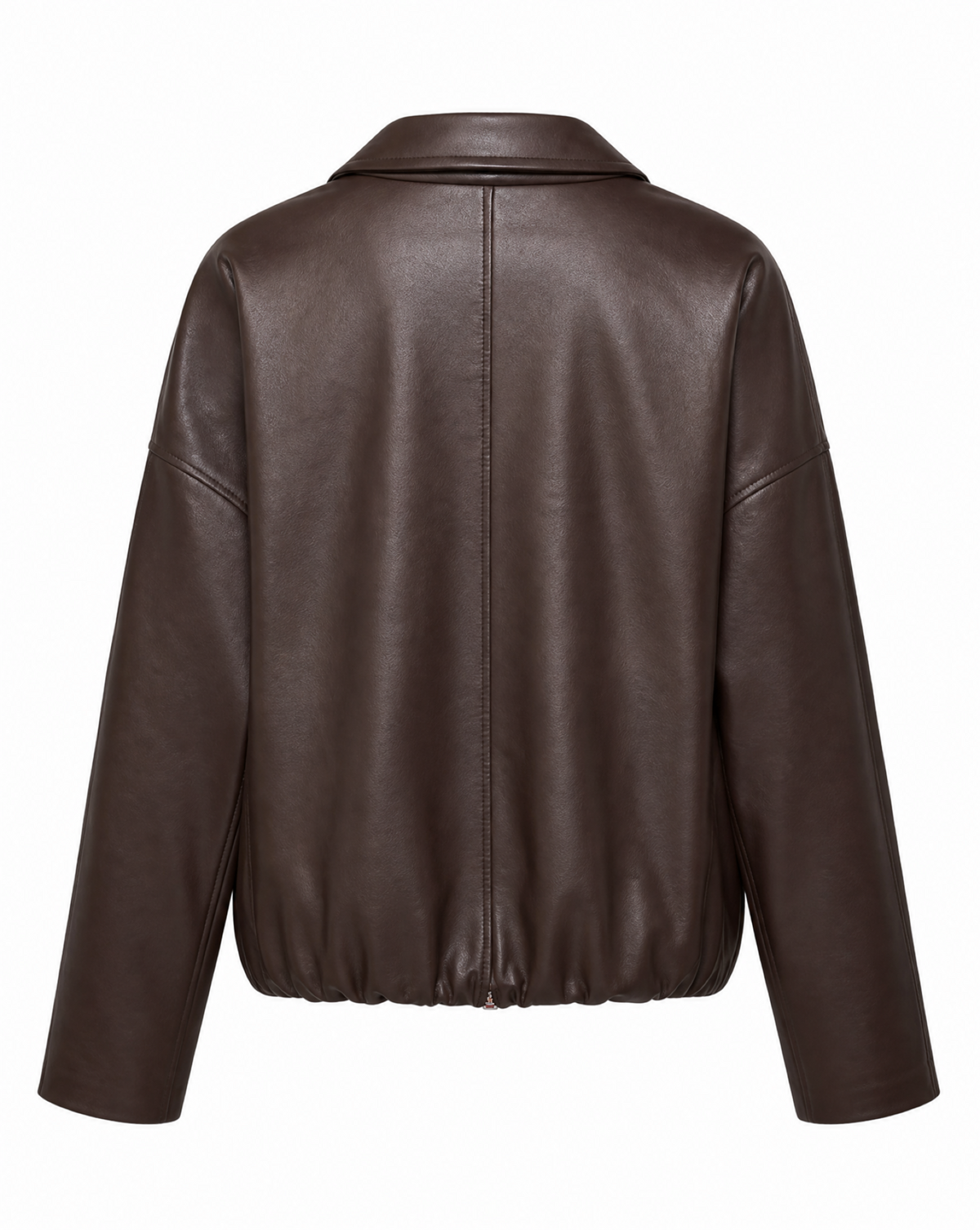 Kunstlederjacke mit Kentkragen