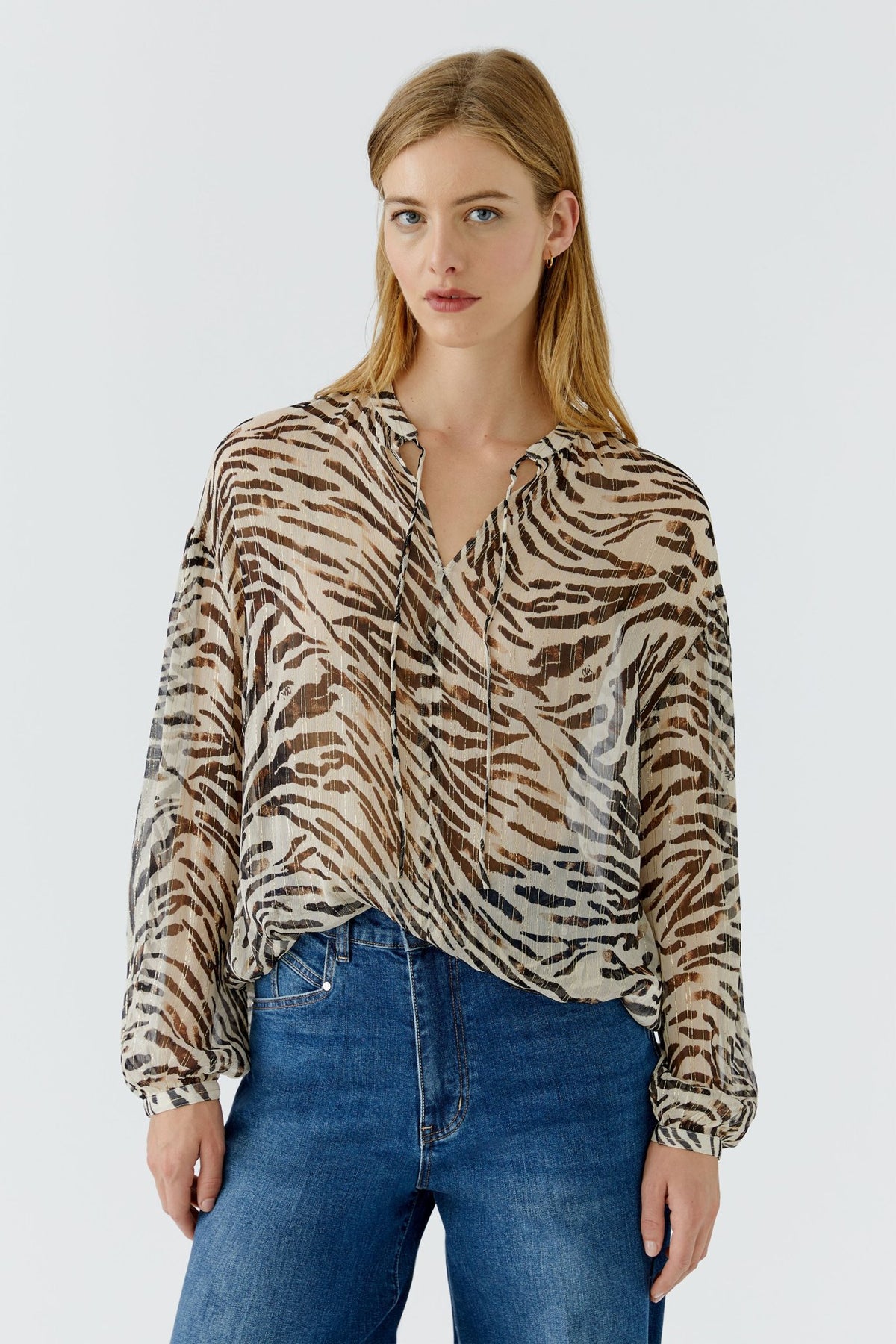 Bluse mit Allover-Print