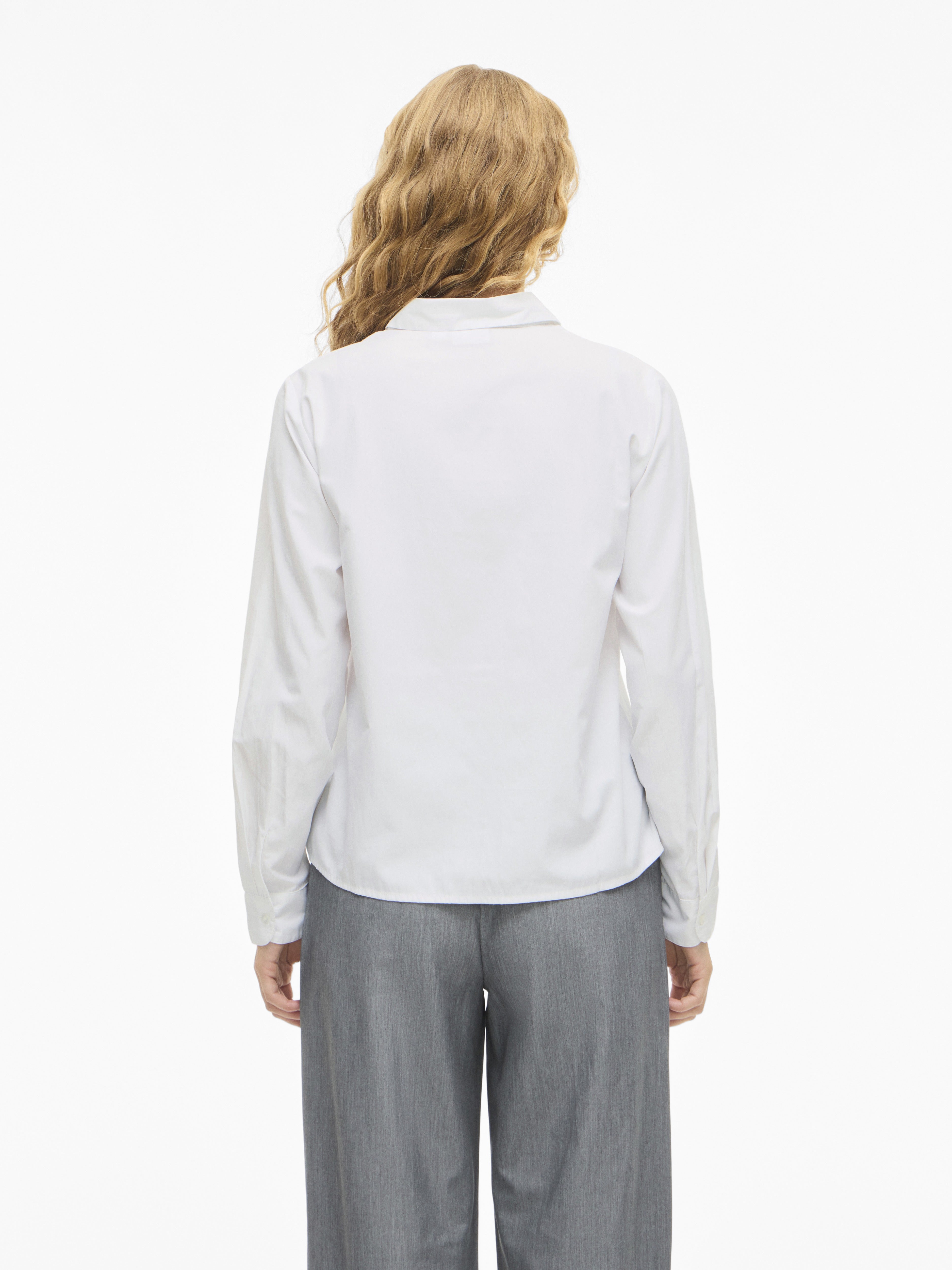 VILA Blusen Bright White