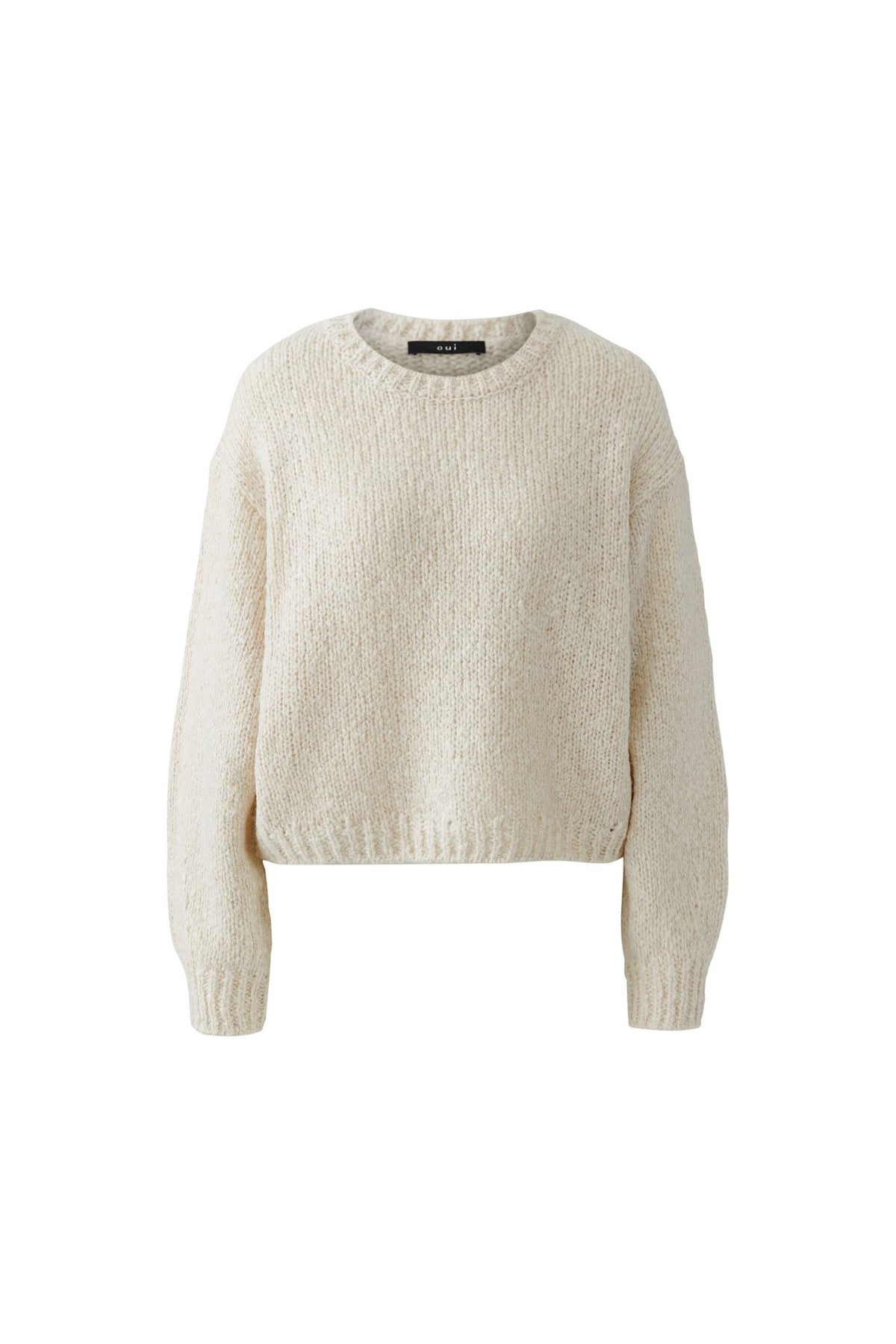 Strickpullover mit Rundhals