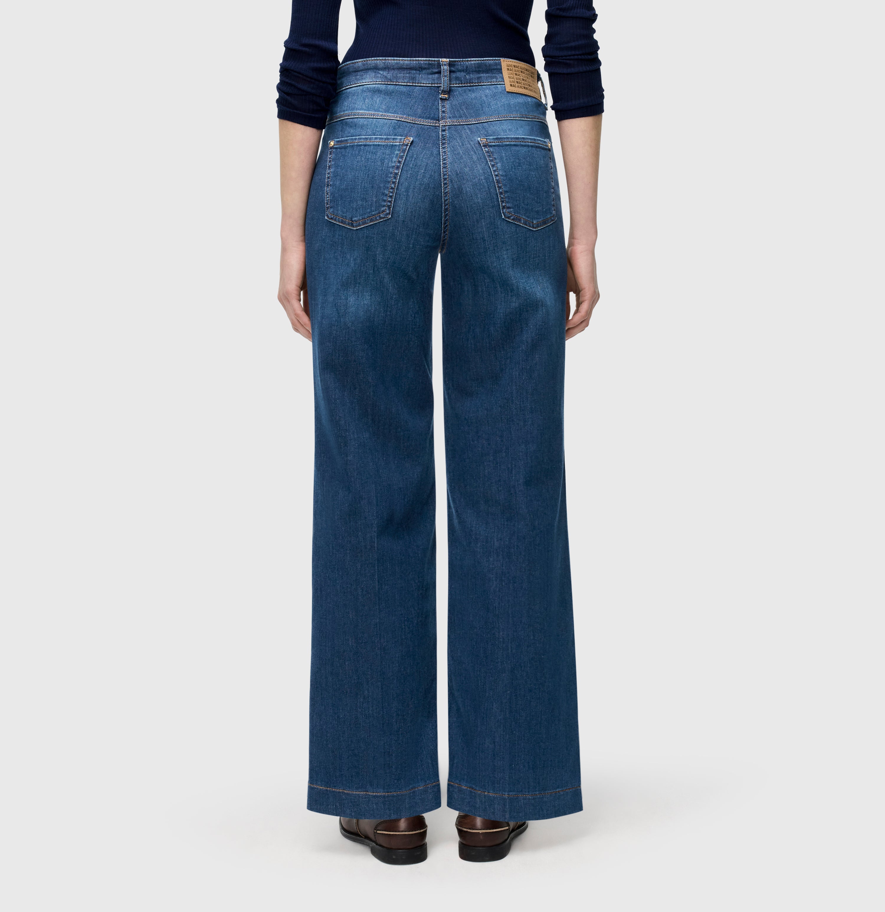 MAC Wide Leg Fashion Blue Washed