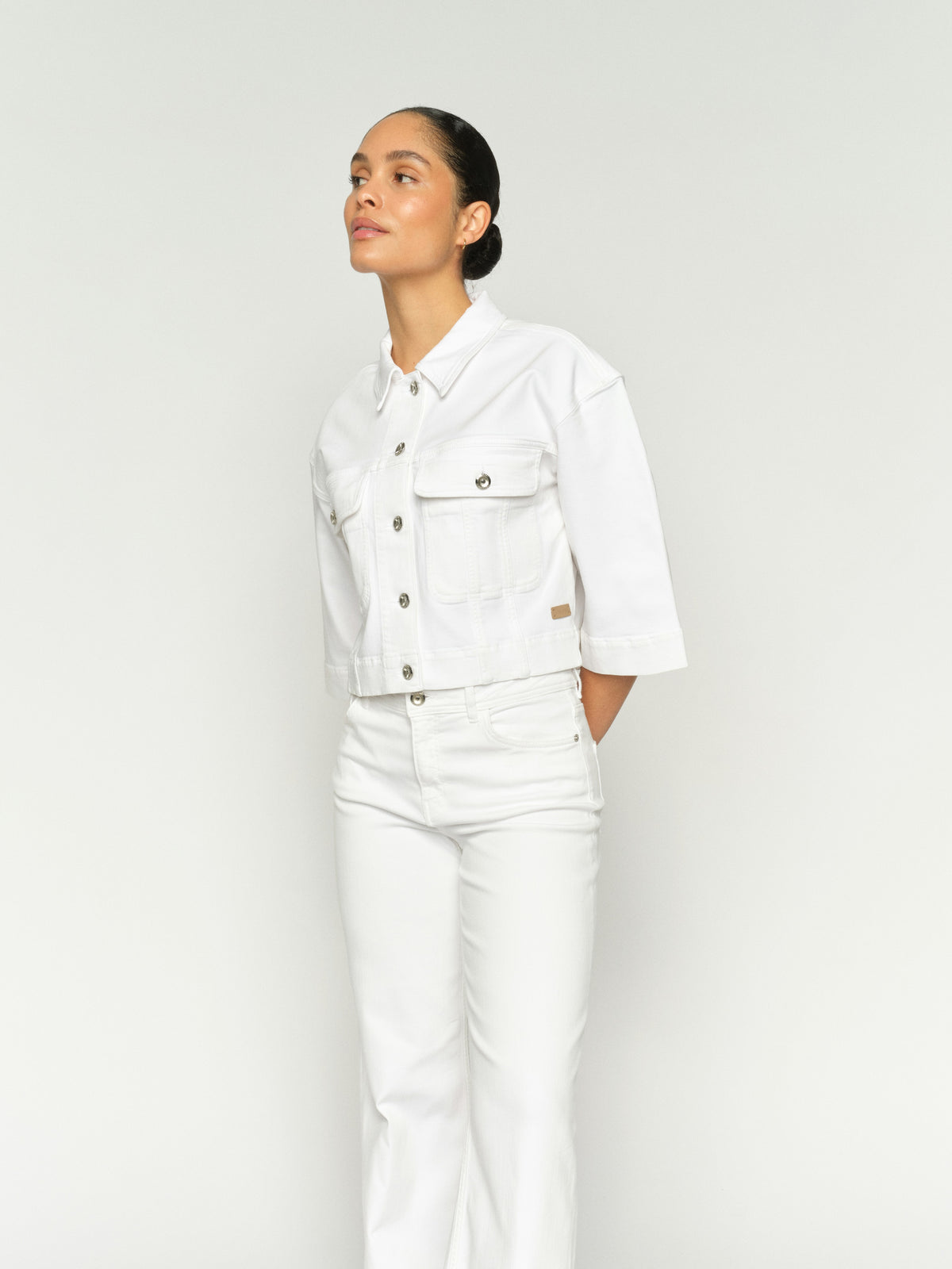 Mos Mosh Flared Leg Bright White