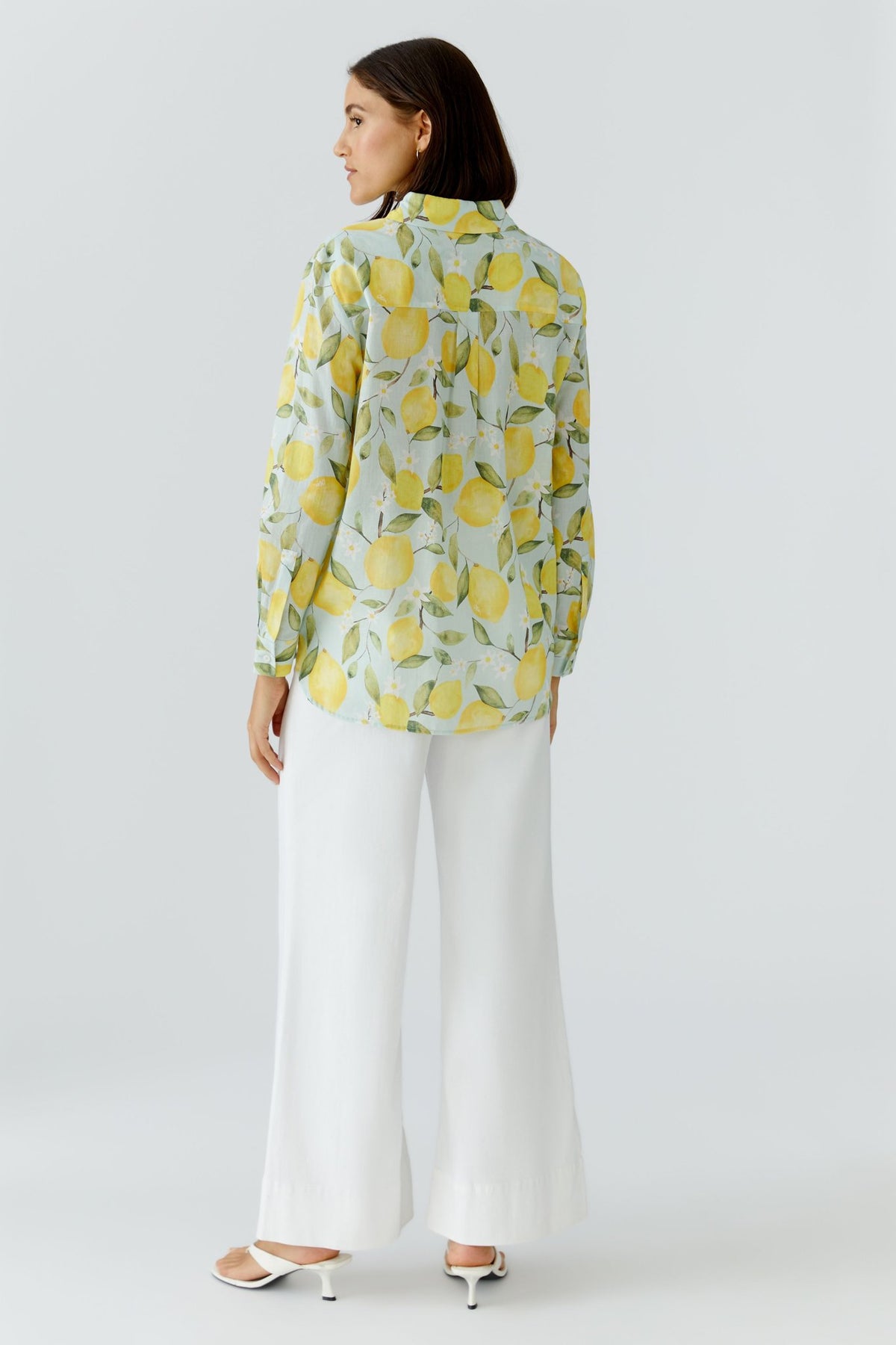 Bluse mit Zitronenprint