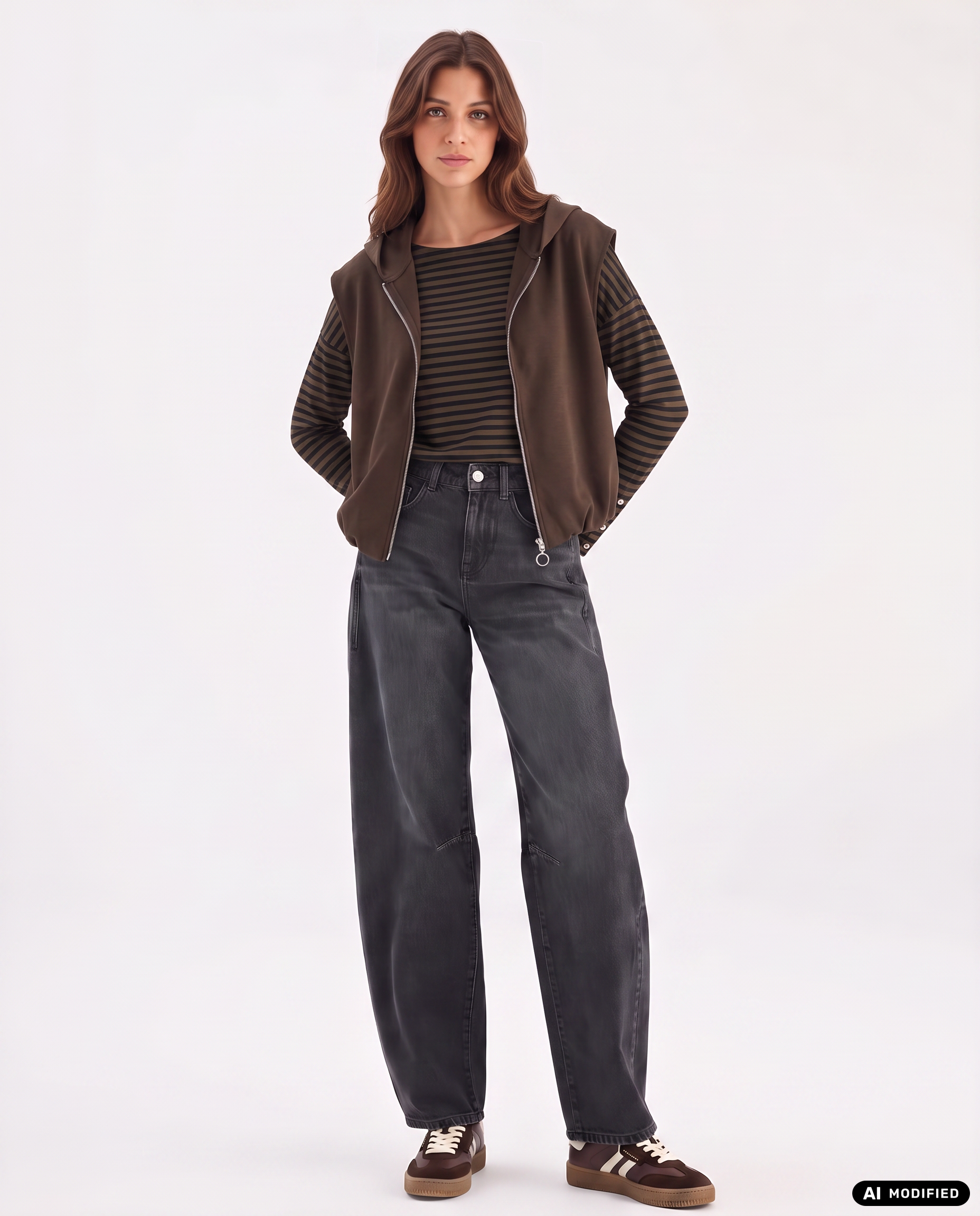 Sweatshirt mit U-Boot-Ausschnitt