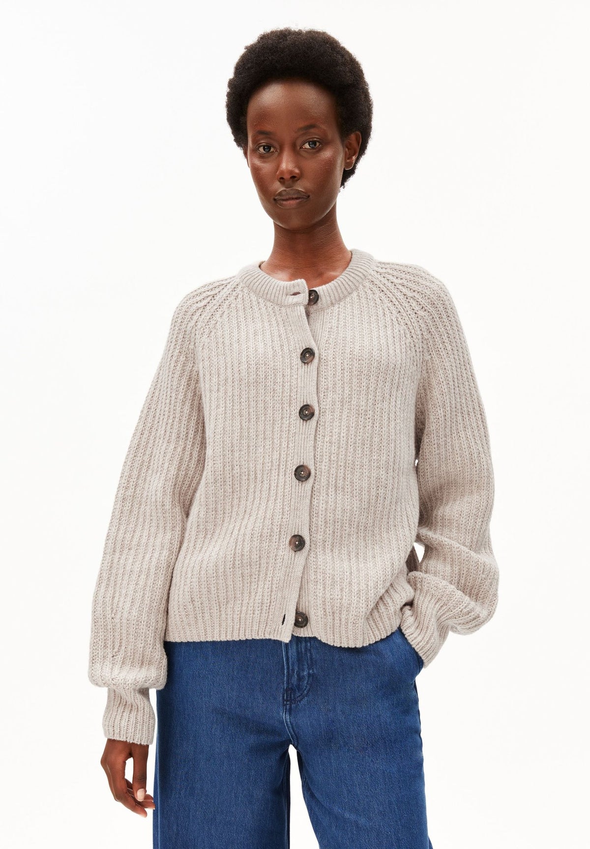 Strickjacke mit Knopfleiste
