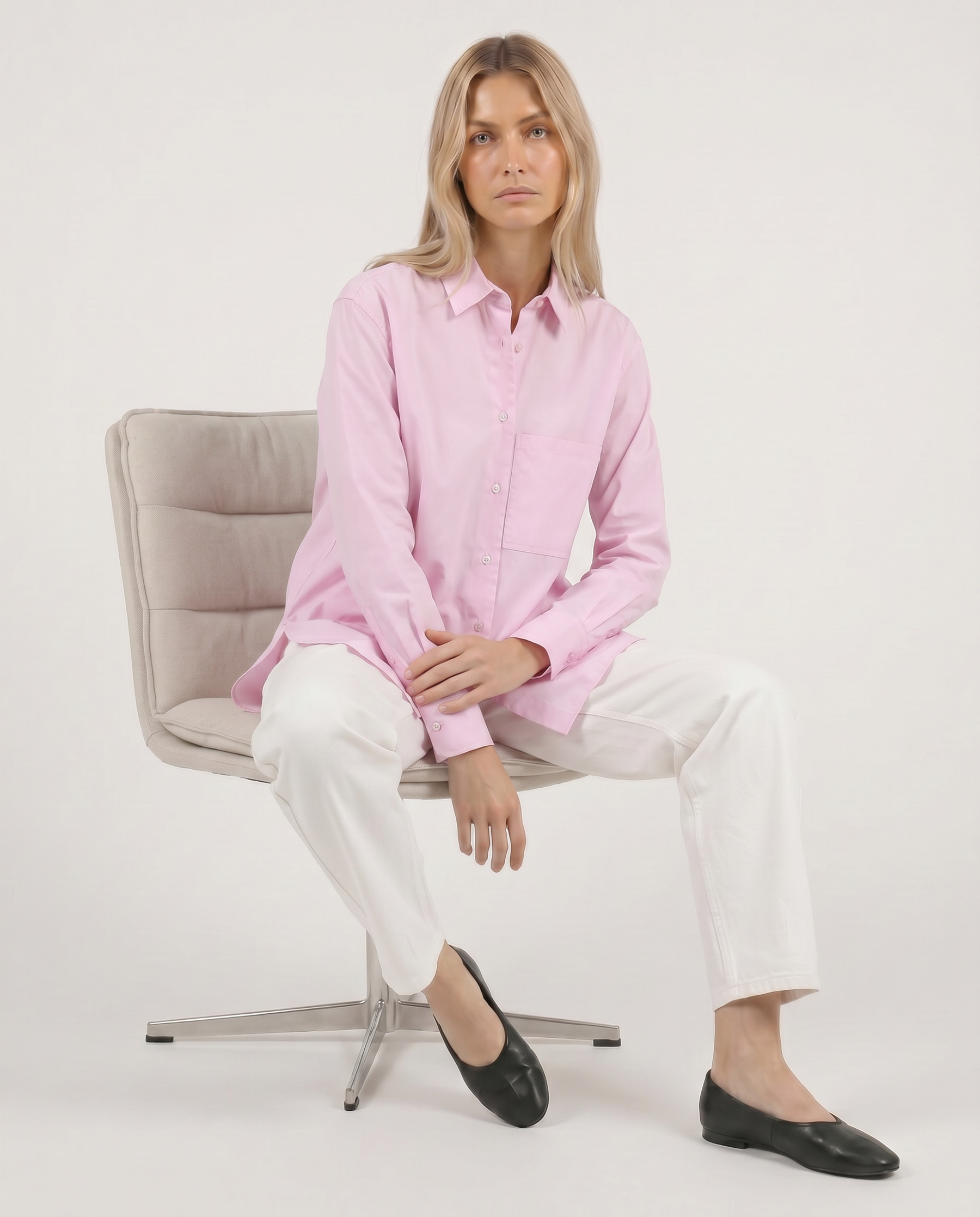 Bluse mit Brusttasche