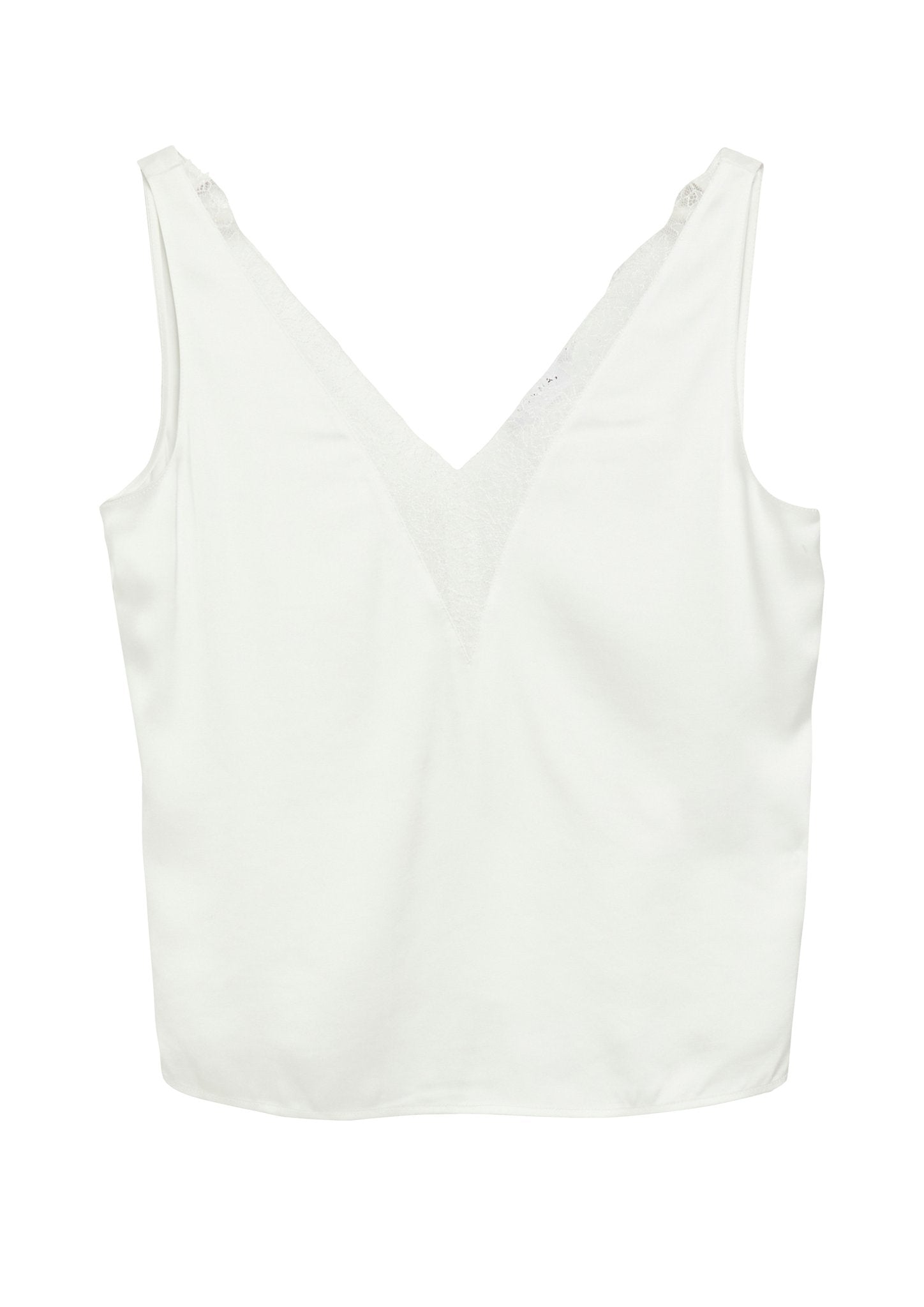 Satin Top mit Spitze