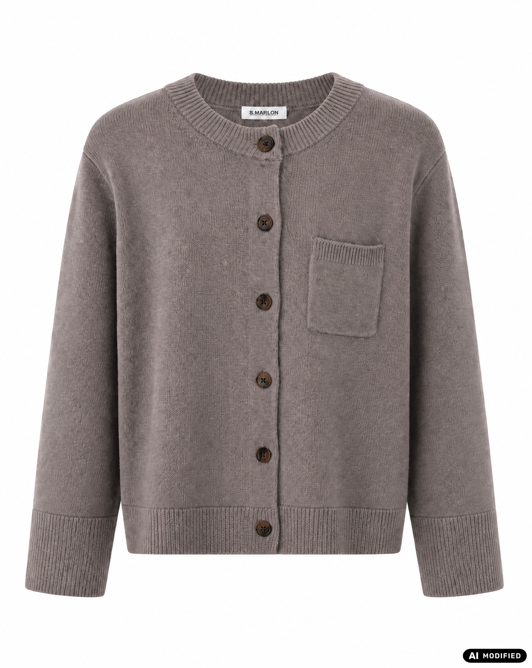 Strickjacke mit Rundhalsausschnitt