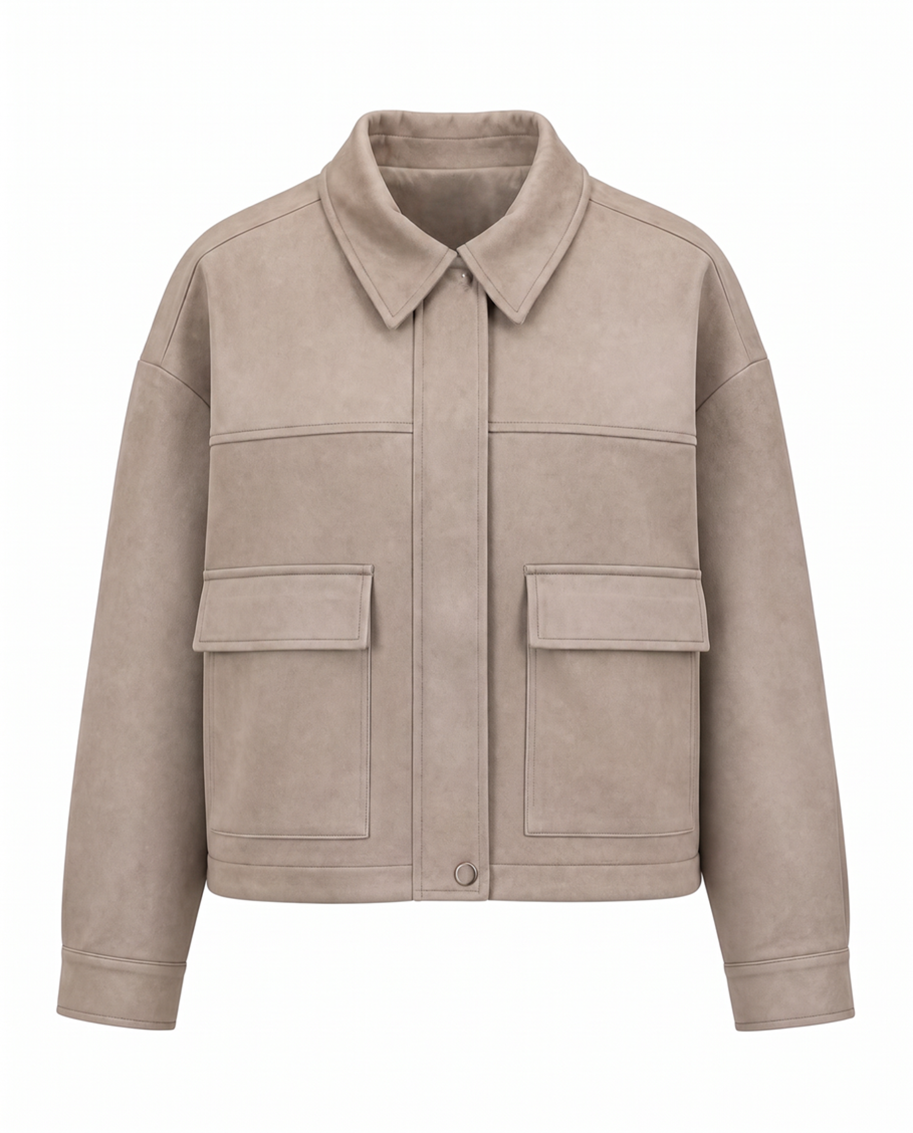 Jacke in Veloursleder-Optik