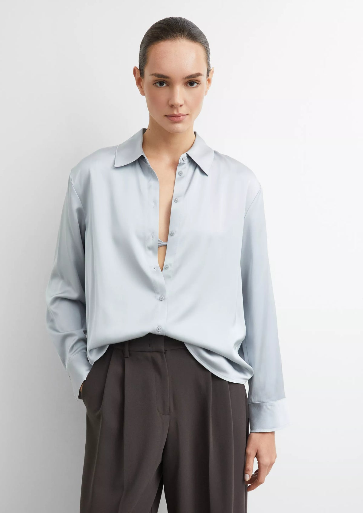 Bluse aus Satin
