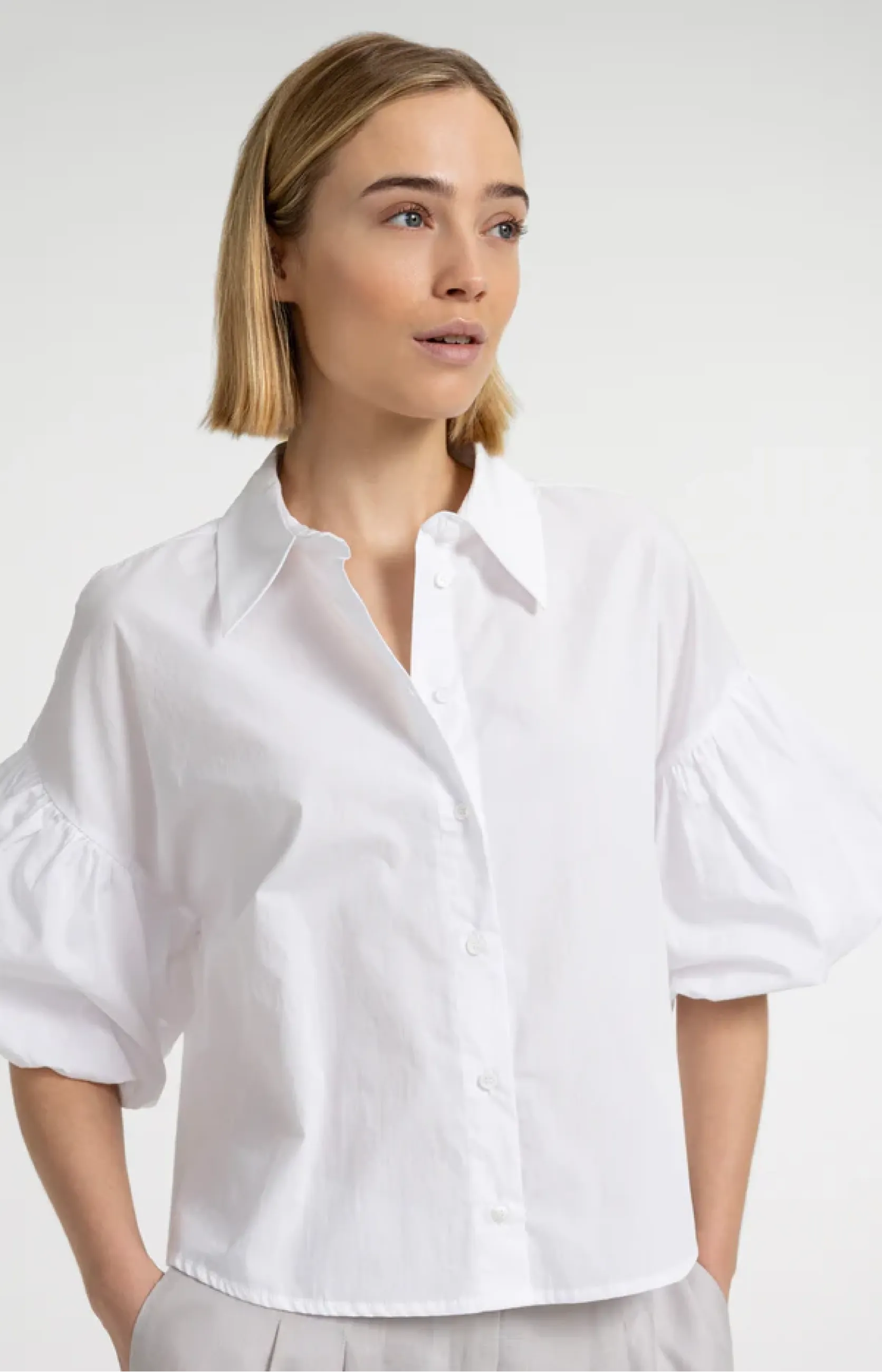 Bluse mit Ballonärmeln