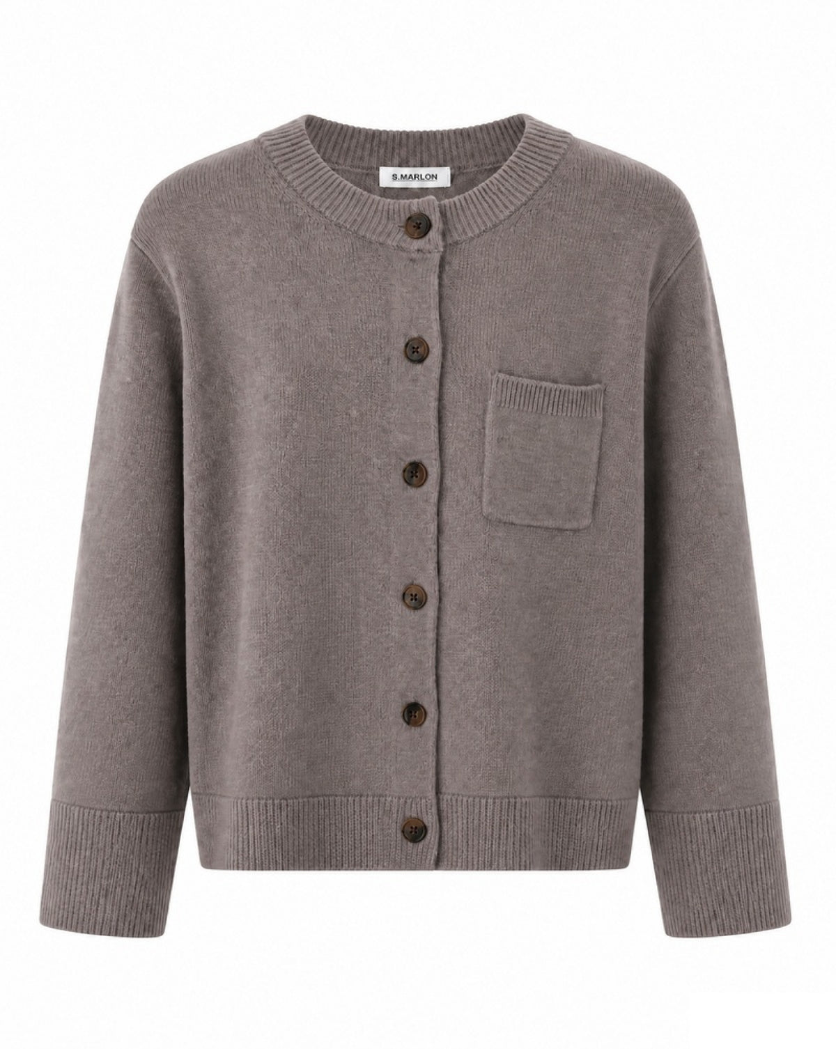 Strickjacke mit Rundhalsausschnitt