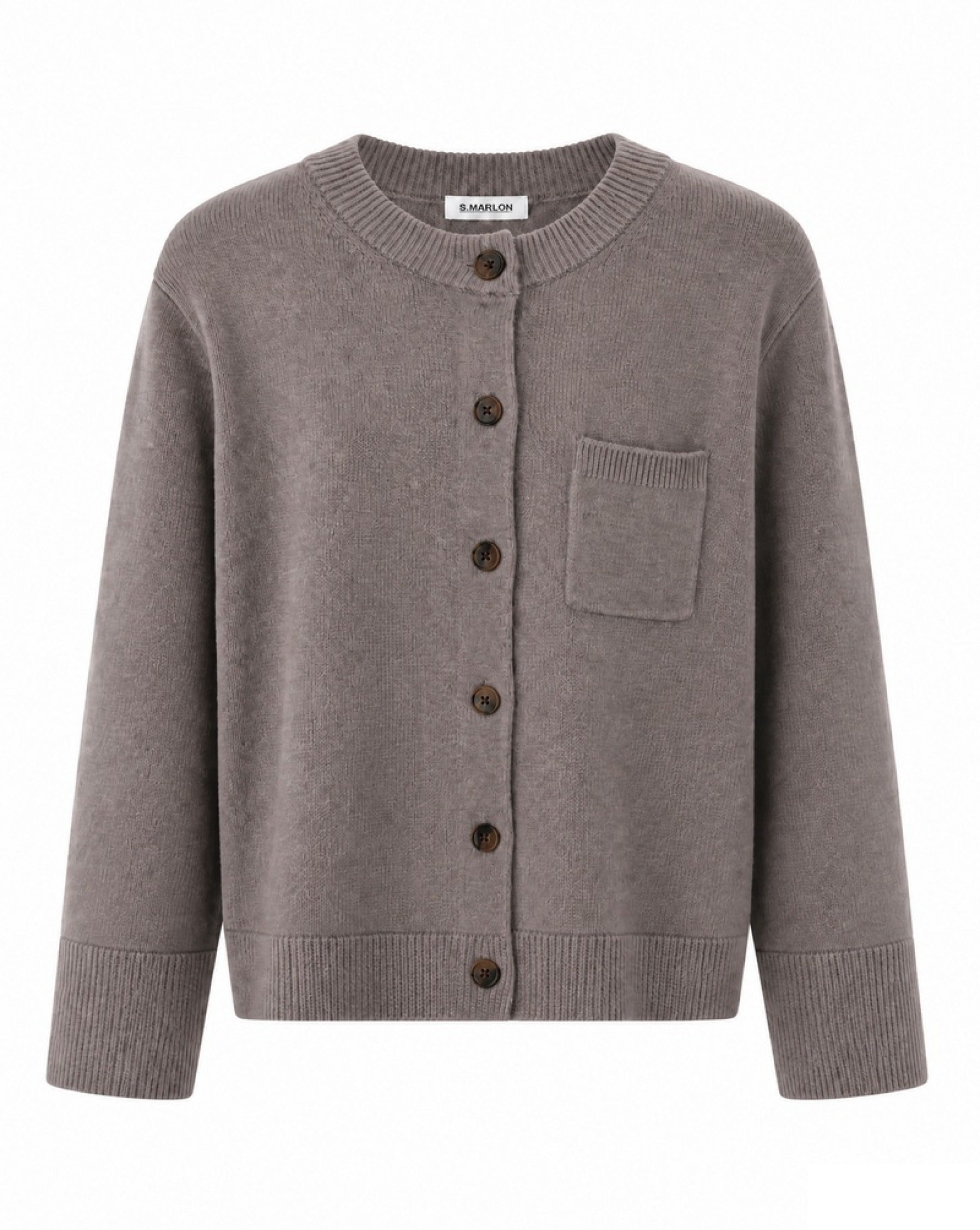 Strickjacke mit Rundhalsausschnitt