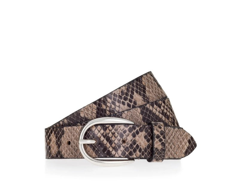 Ledergürtel in Schlangenoptik