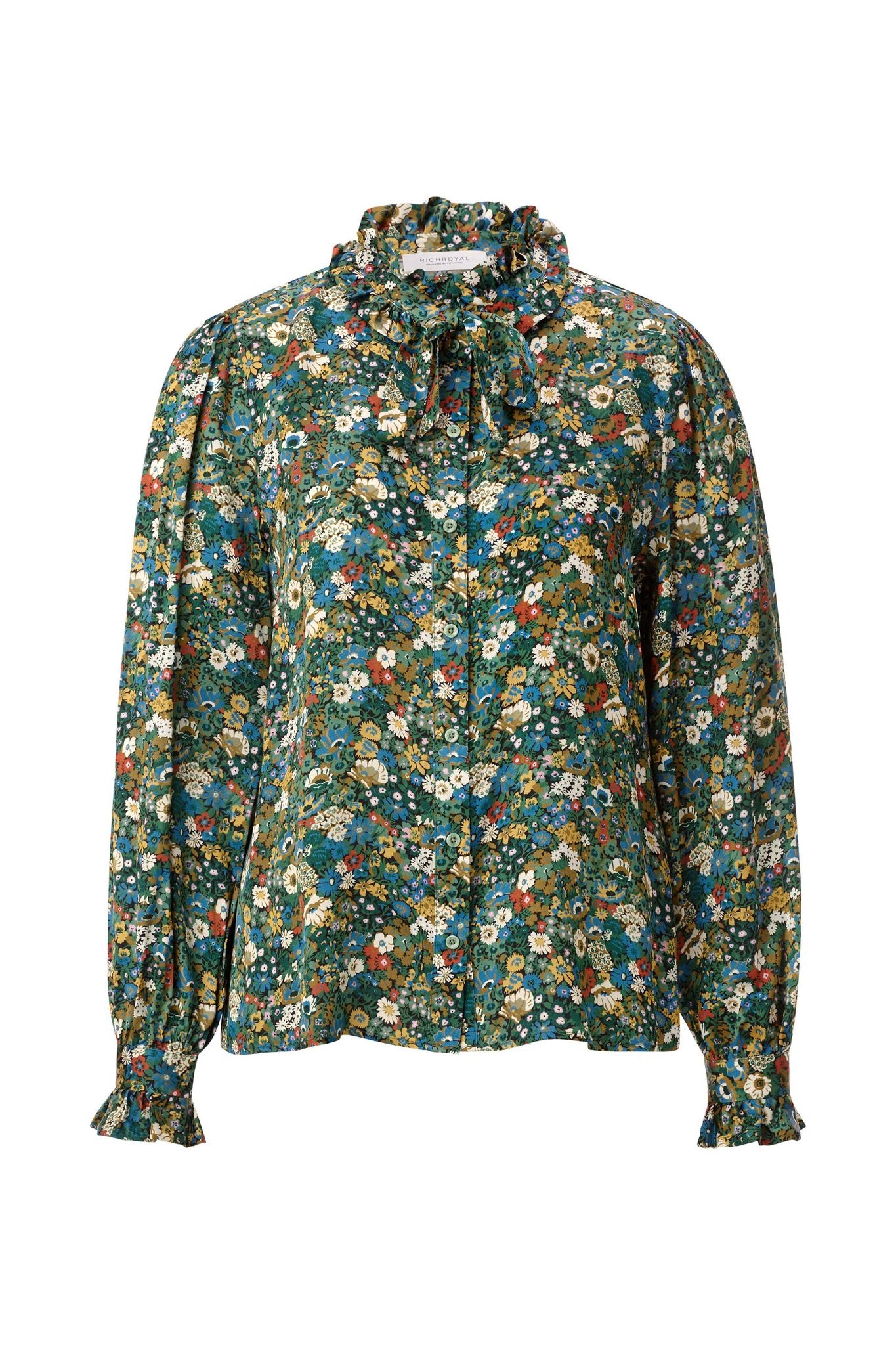 Schluppenbluse mit Blumenprint
