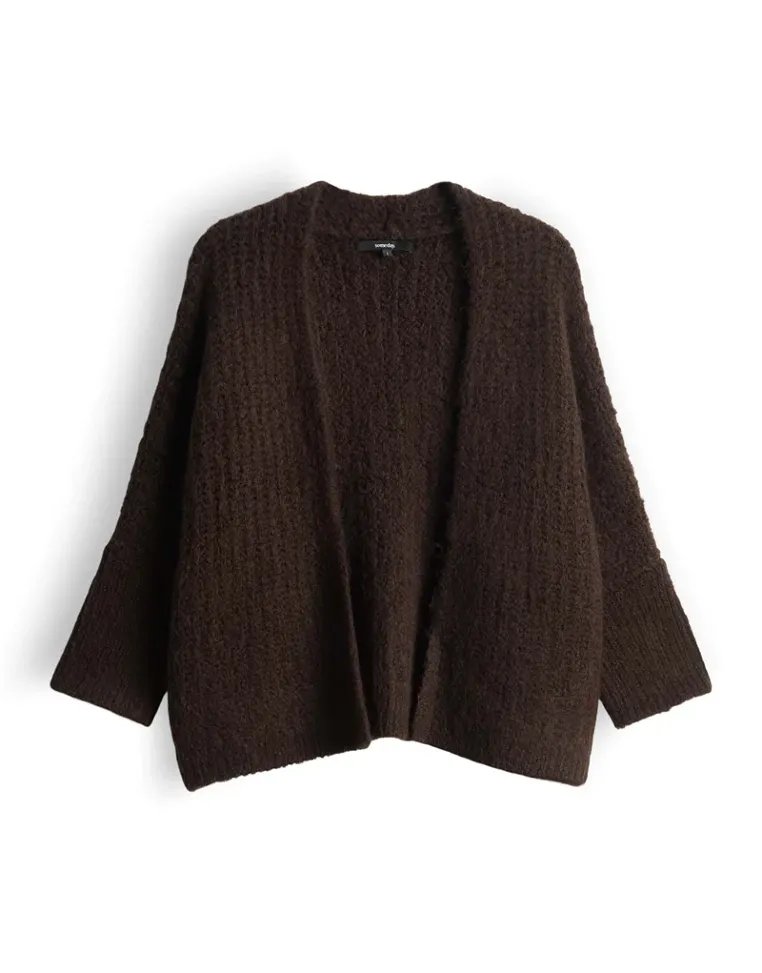 someday Strickjacken Dark Espresso