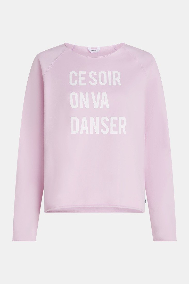 Penn & Ink Sweatshirts Orchid/White