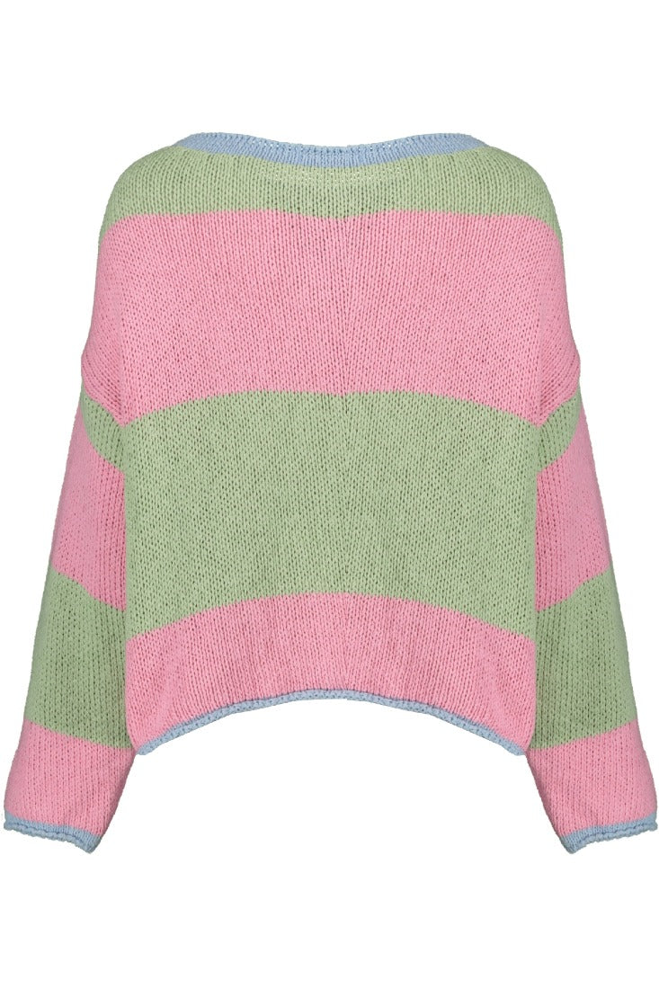 Goose Flash Strickpullover Pink/Grün