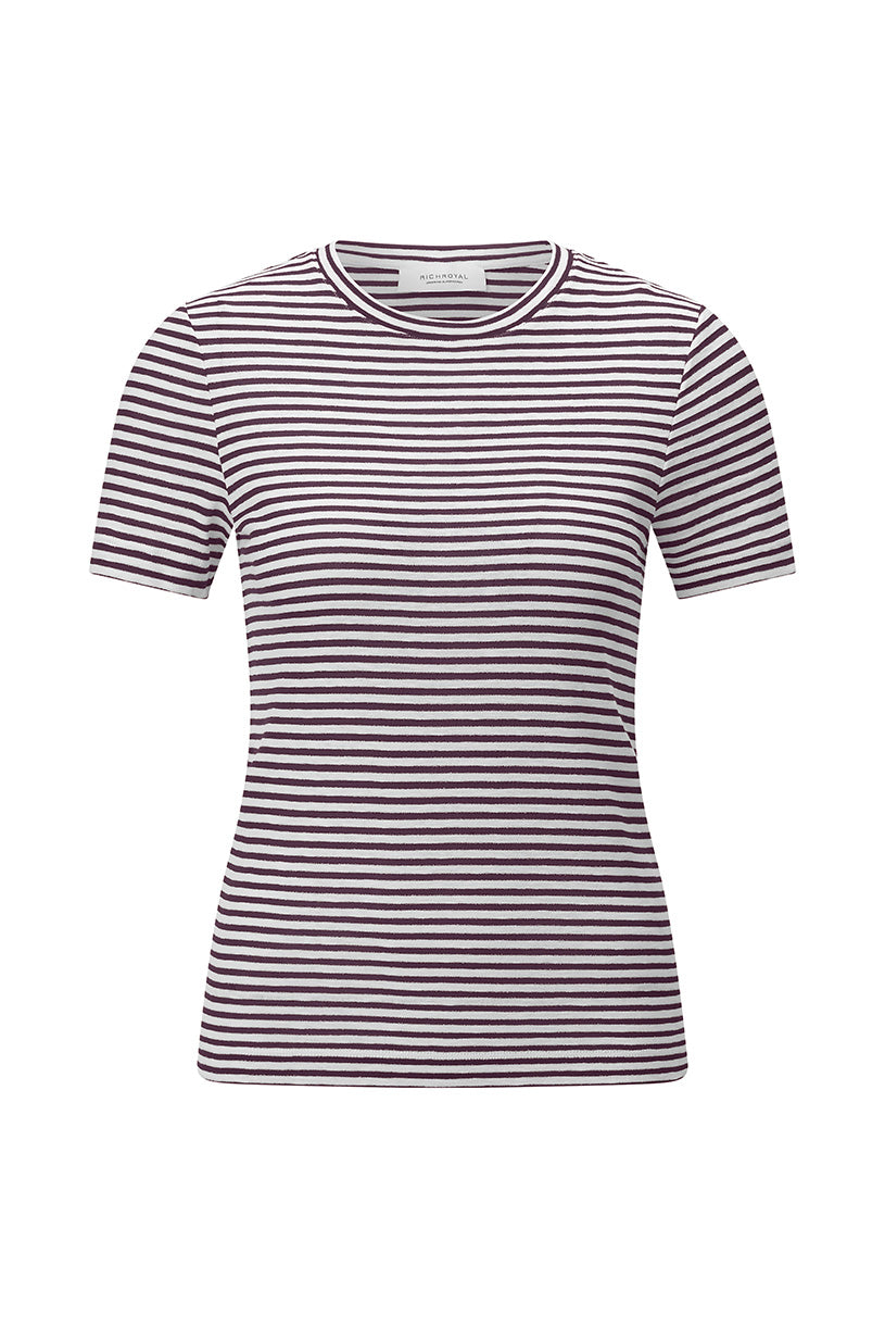 T-Shirt mit Glitzerstreifen