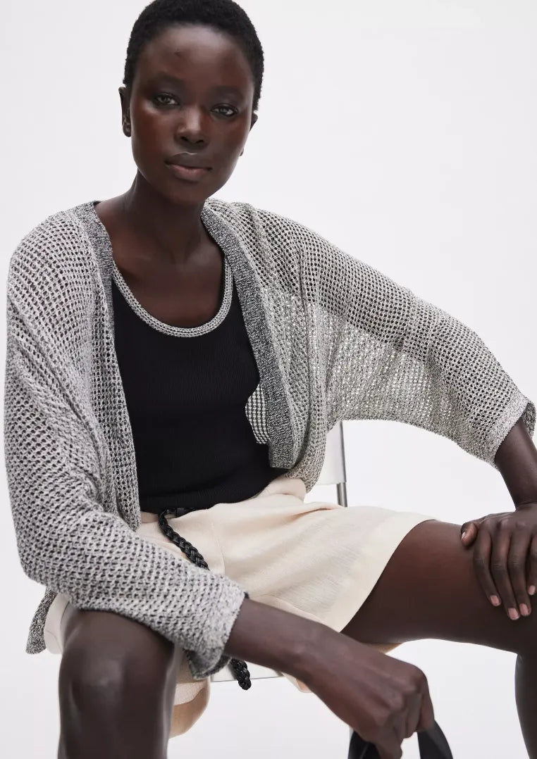 Cardigan aus Ajourstrick