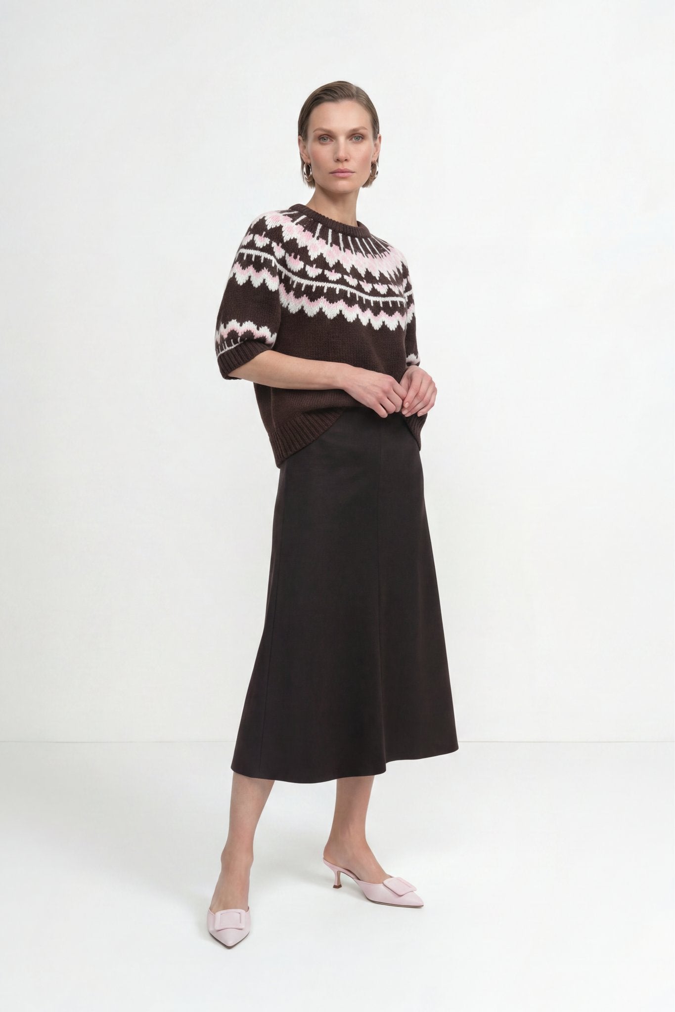 Strickpullover mit Abstraktem-Muster
