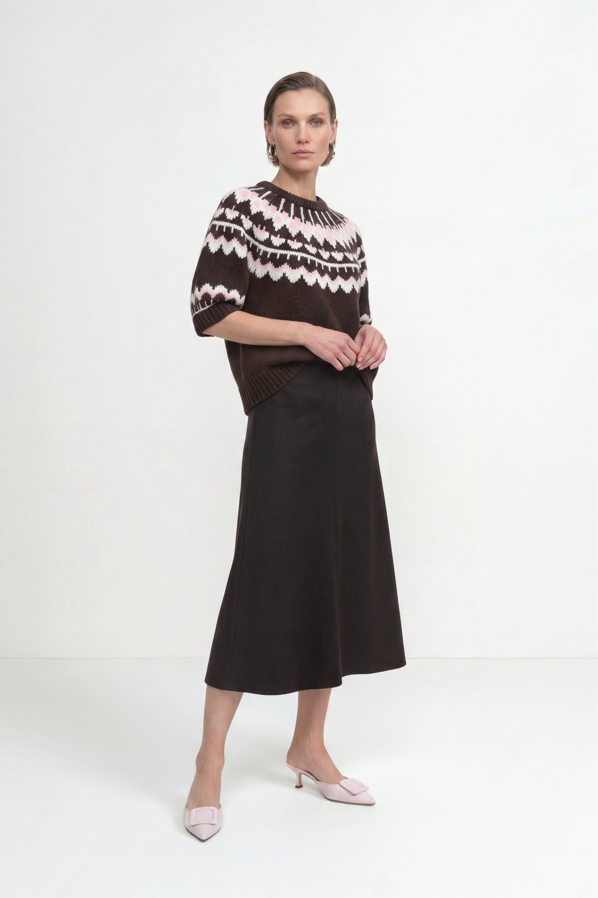 Strickpullover mit Abstraktem-Muster