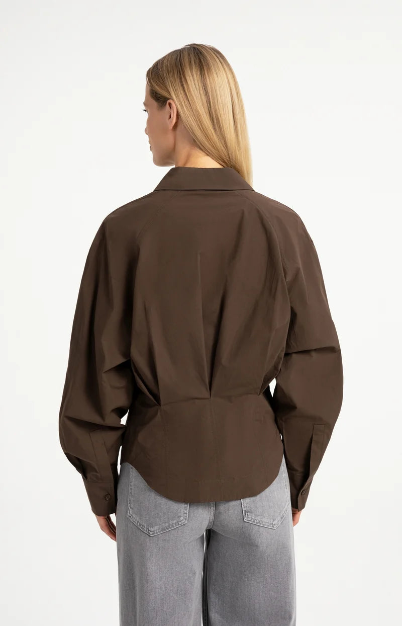 Bluse mit Zierfalte