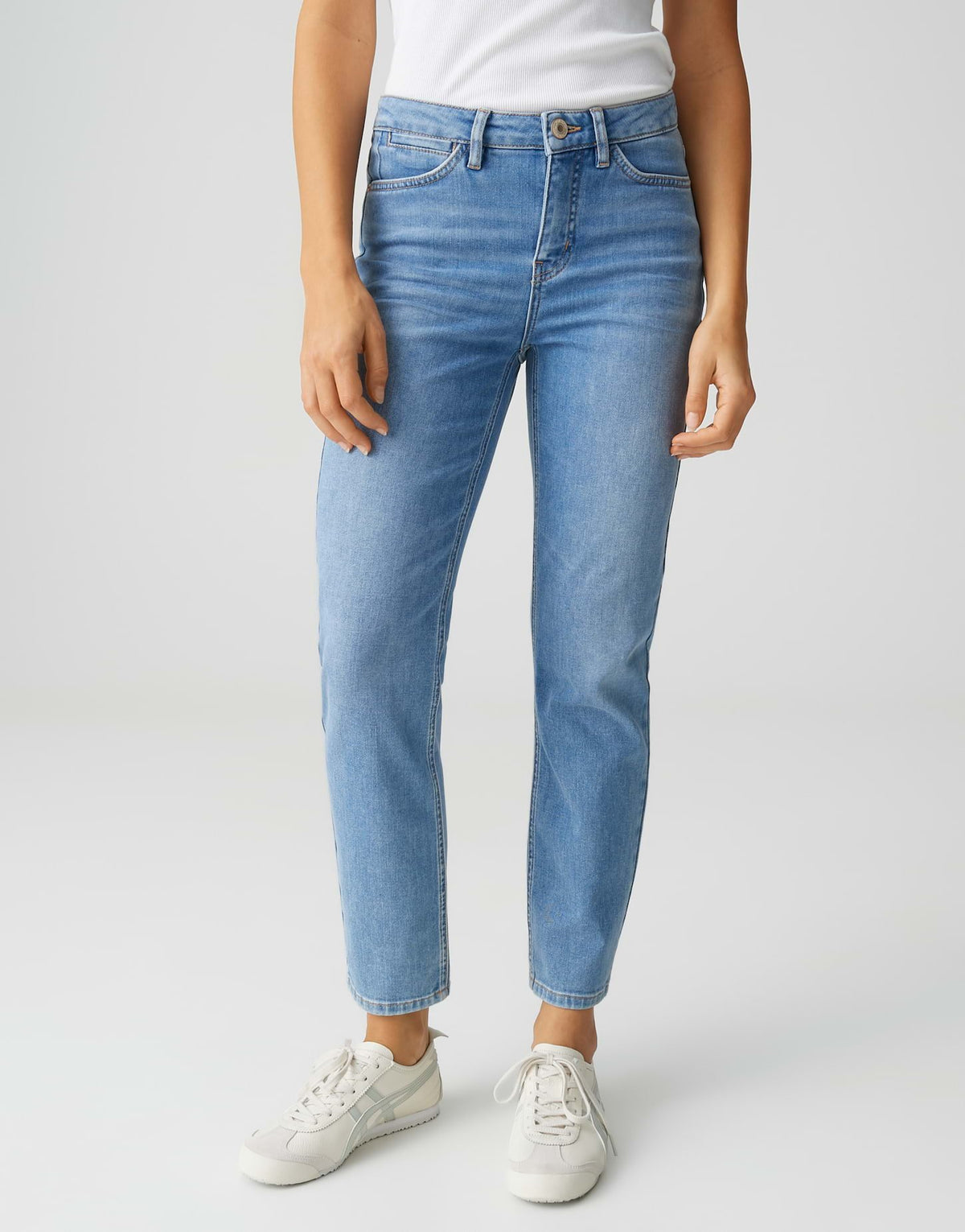 Opus Slim Fit Ocean Blue Washed