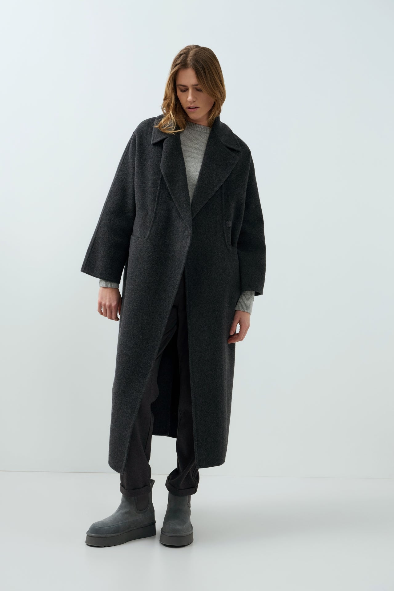 Oversize-Mantel aus Wollmischung