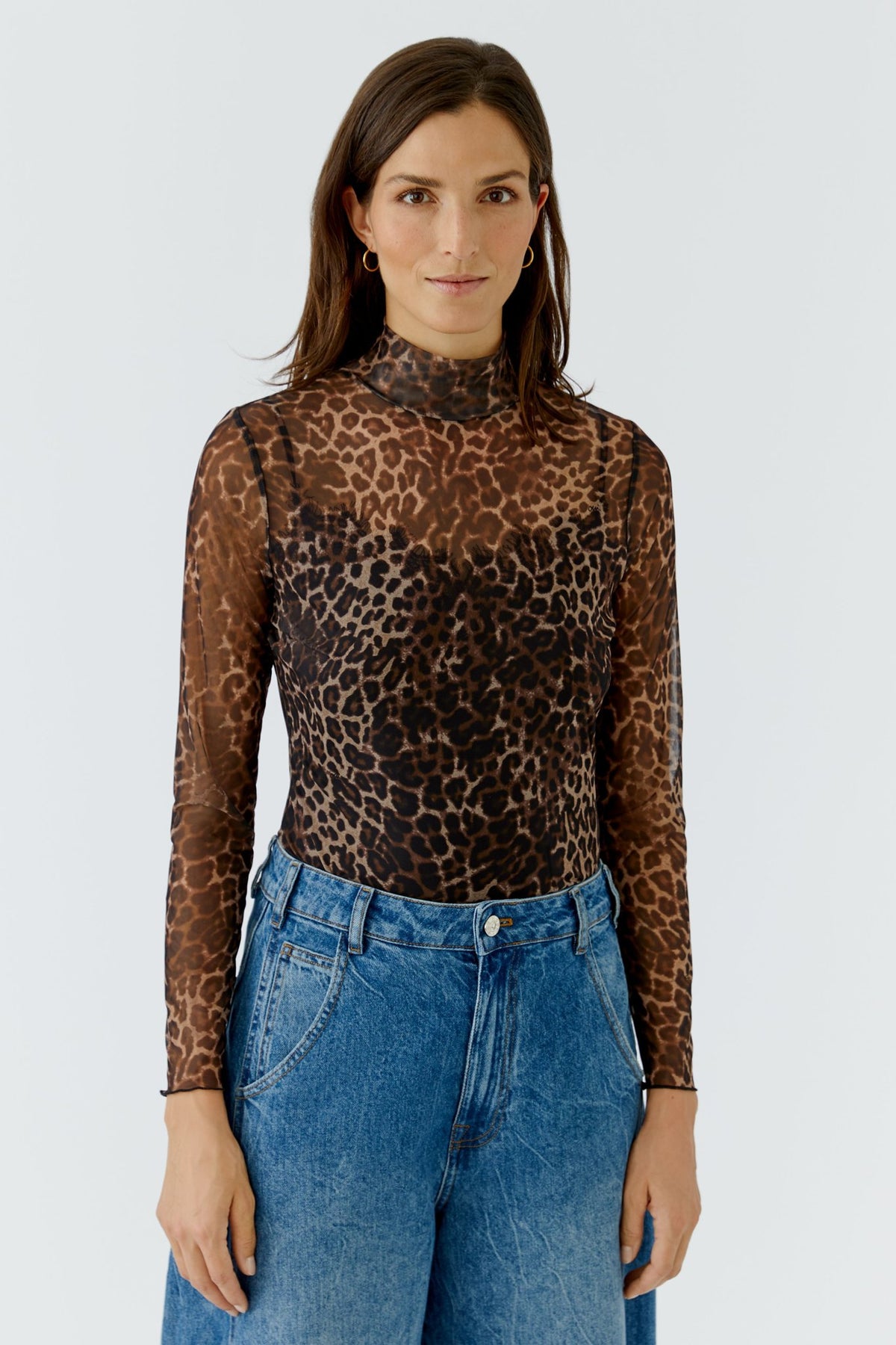 Longsleeve mit Leo-Muster