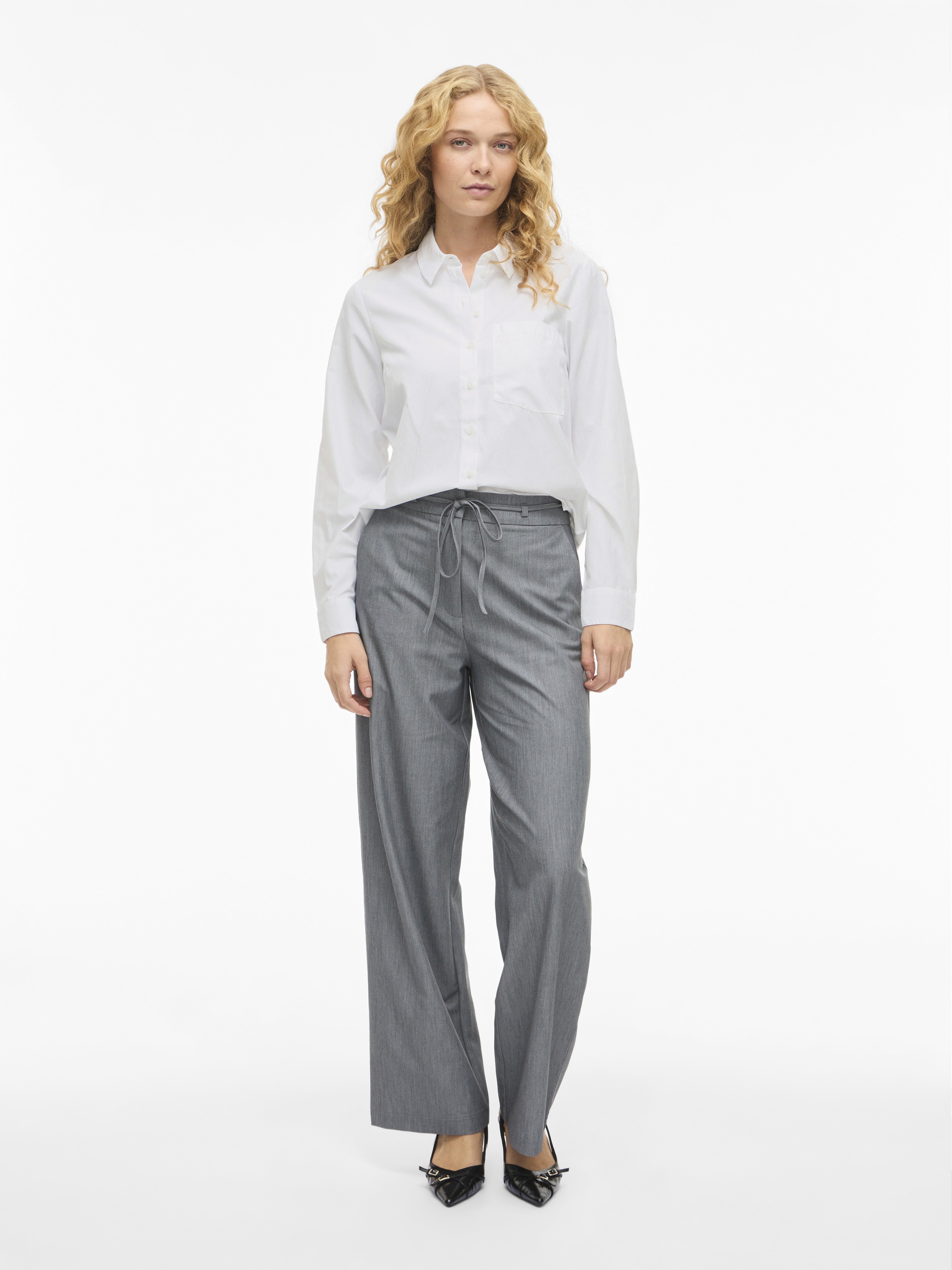 VILA Blusen Bright White