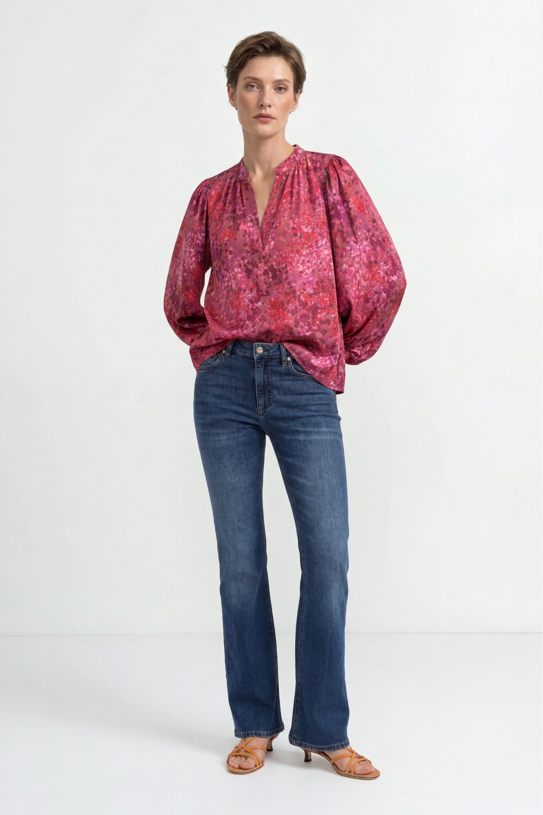 Bluse mit Ballonärmeln