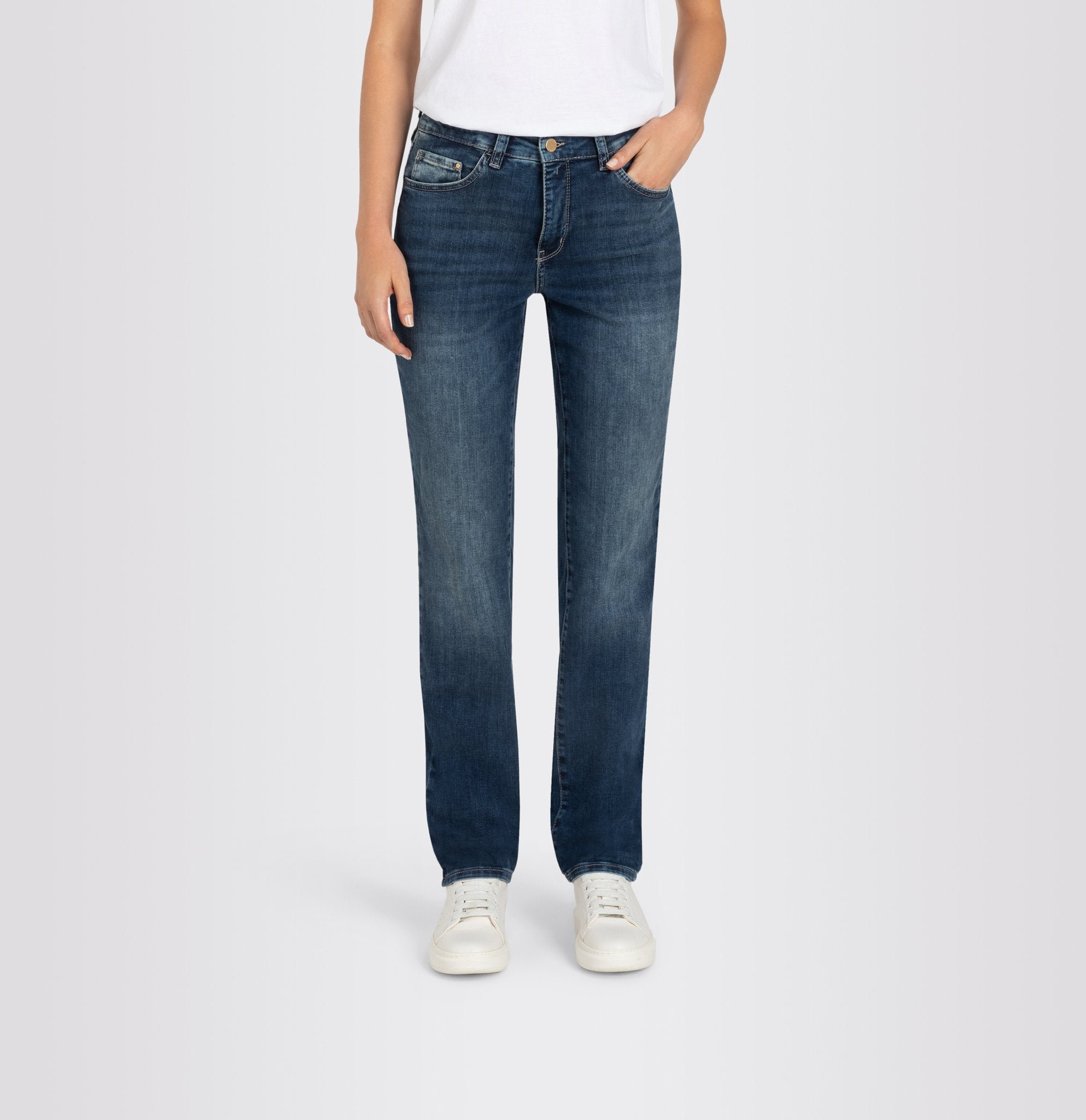 MAC Skinny Fit Medium Blue Basic Wash