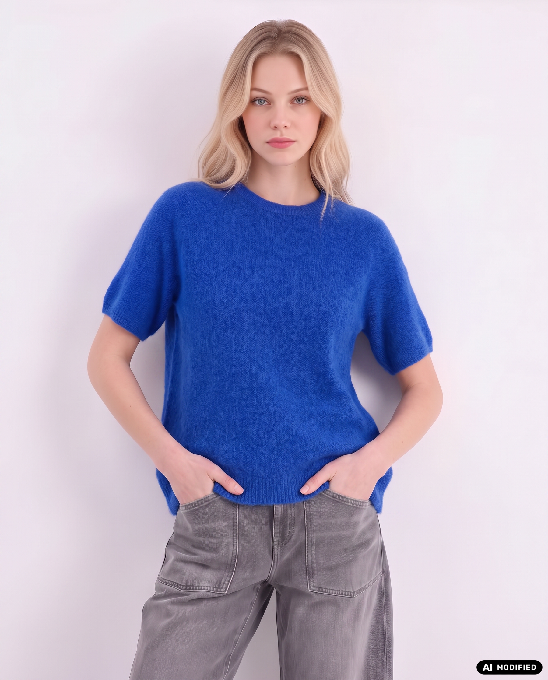 Goose Flash Strickpullover Blau