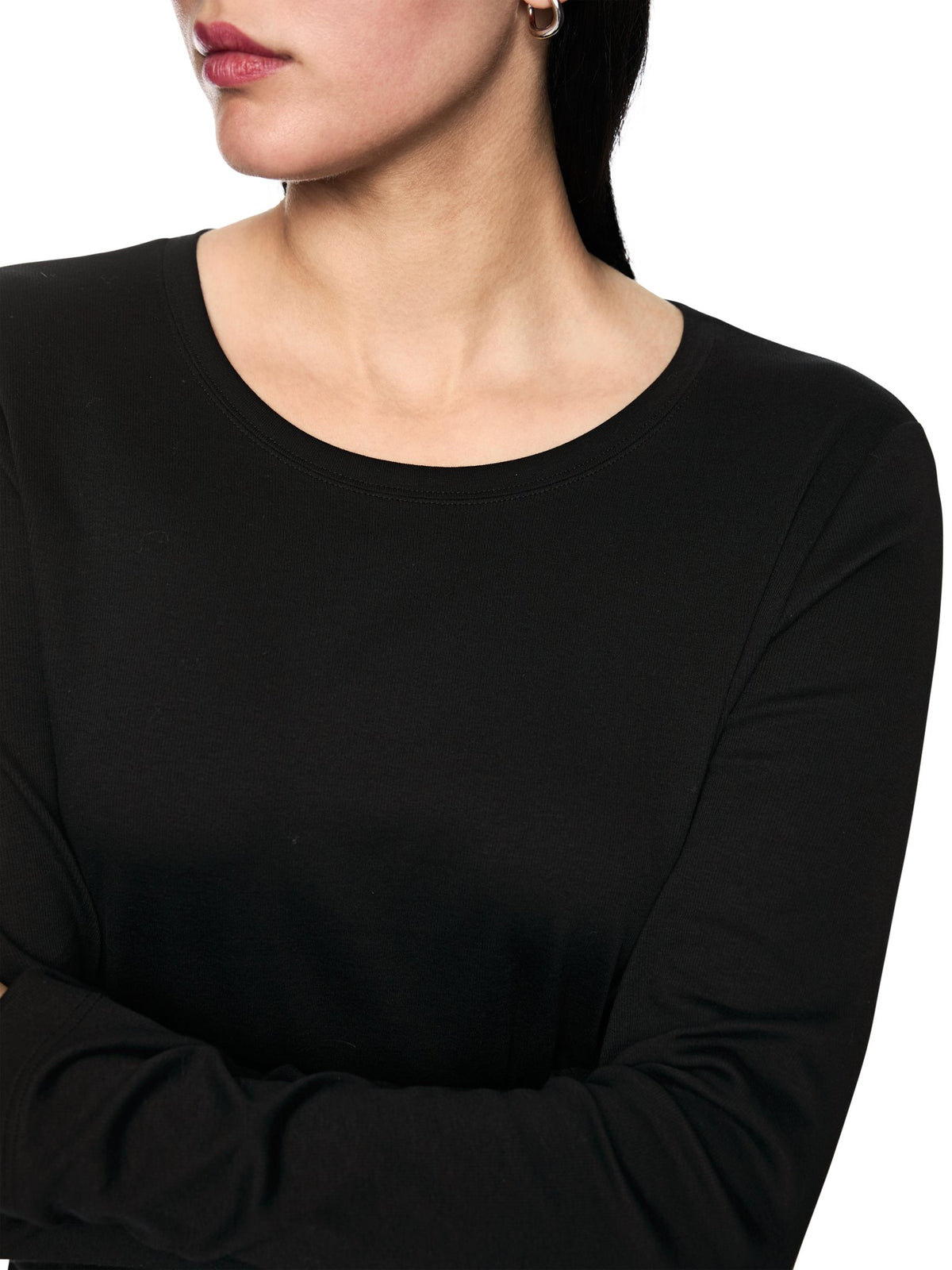 Longsleeve aus Rippstrick