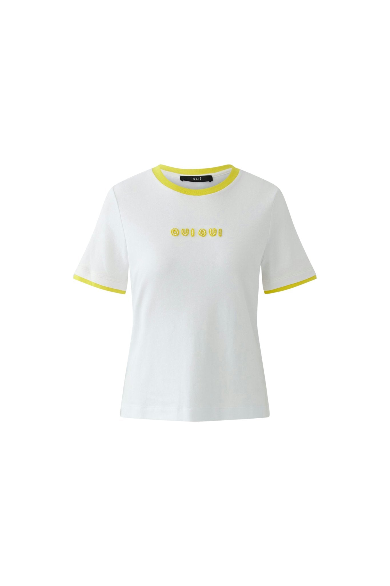 T-Shirt mit Perlen bestickt