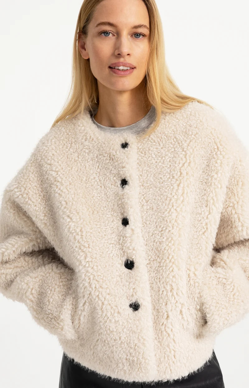 Oversize-Jacke aus Fellimitat