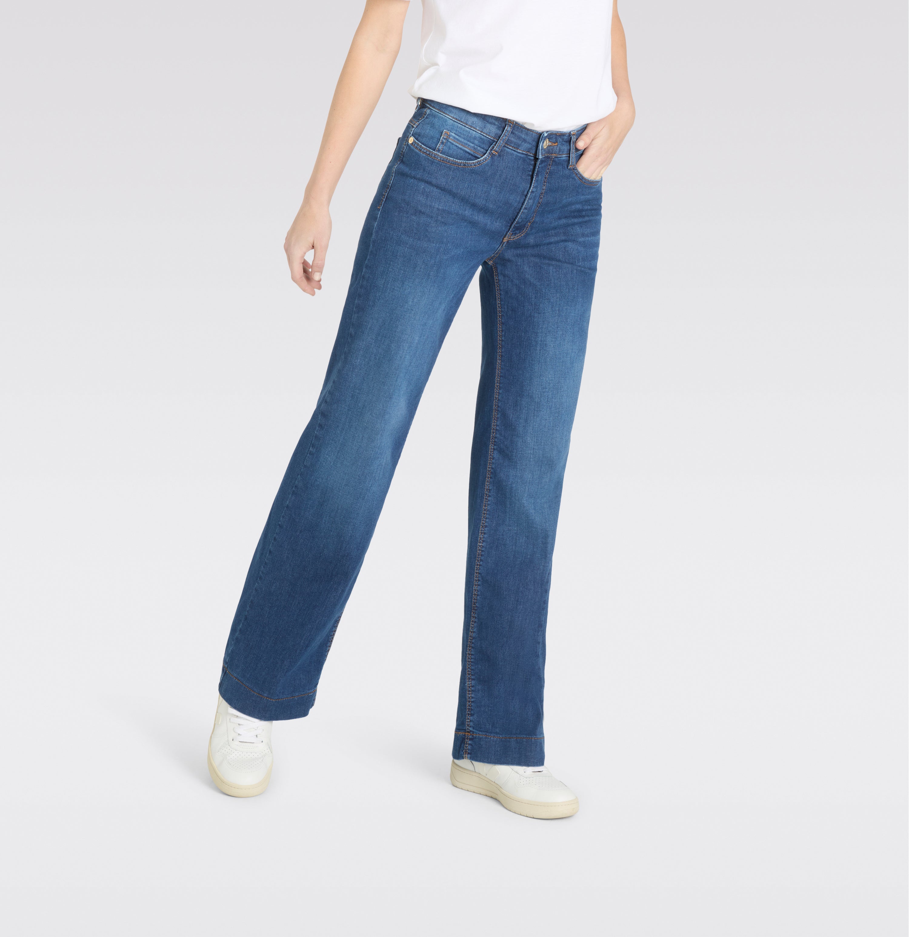 MAC Wide Leg Fashion Blue Washed