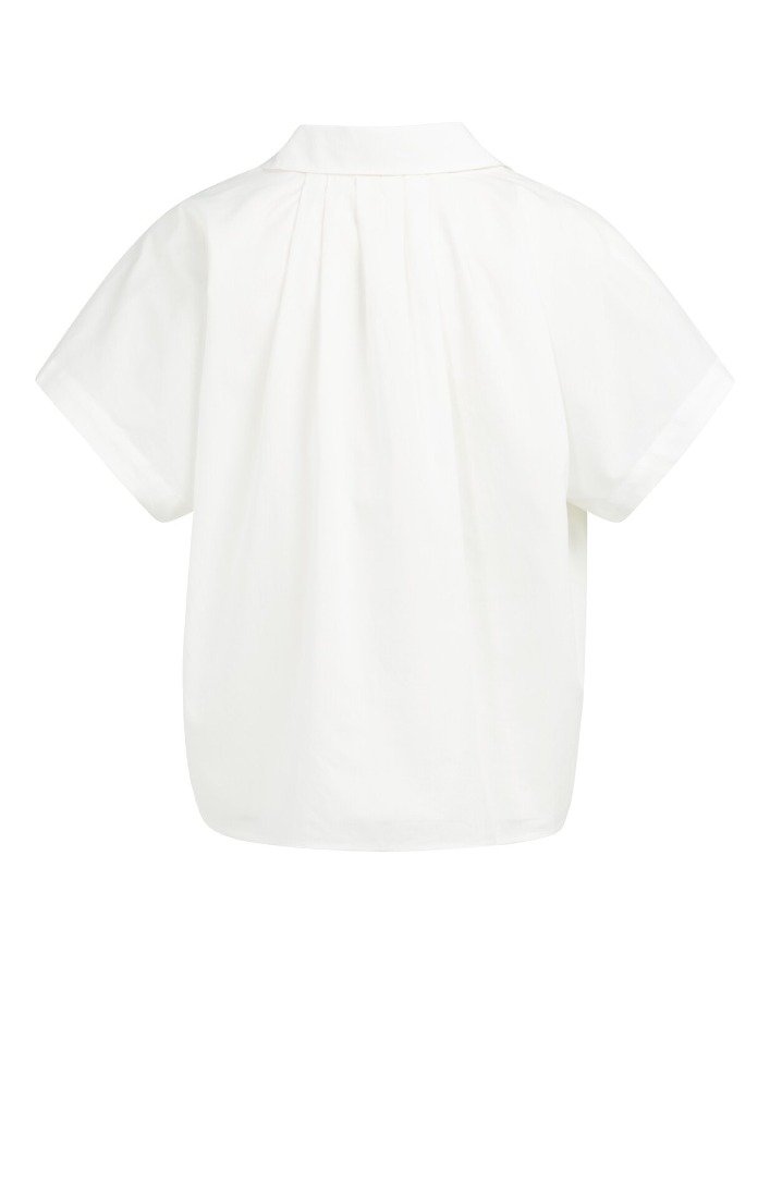 Ärmellose Bluse mit Zierknöpfen