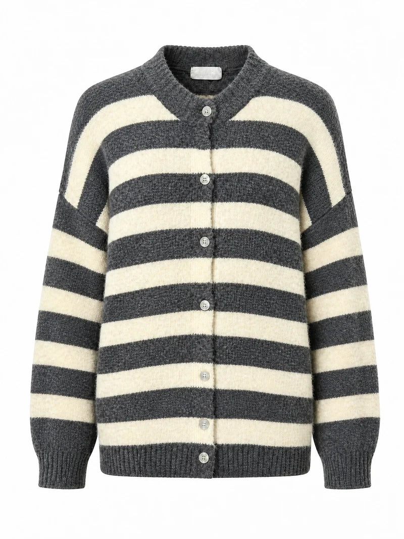 Strickjacke mit Streifen